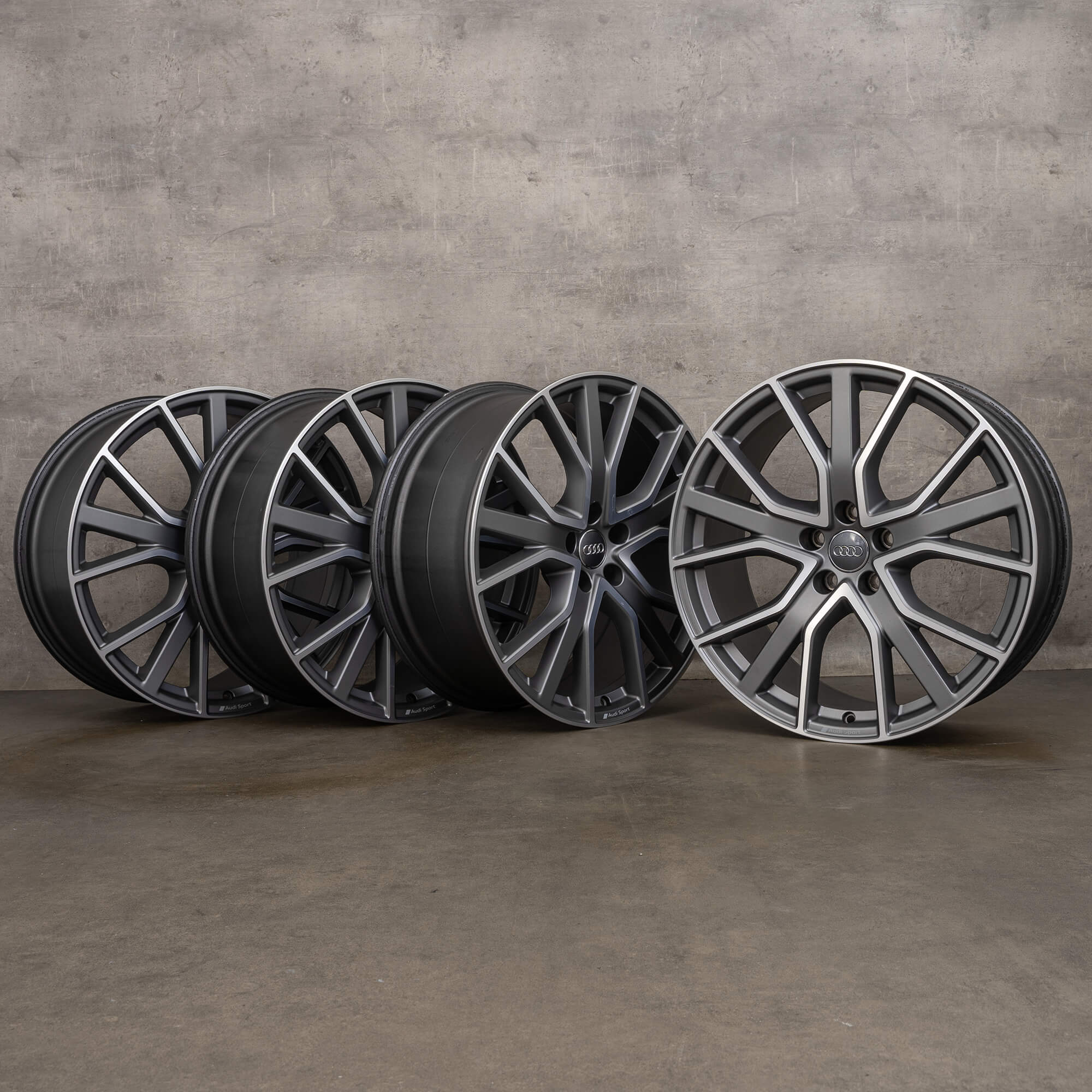 Jantes d'origine Audi A6 S6 4K C8 20 pouces 4K0601025AB noir mat 8,5x20 ET43