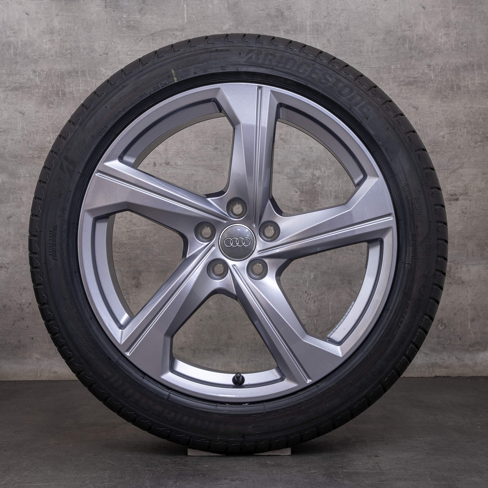 Jante originale Audi A6 19 inch 4K C8 anvelope jante vară 4K0601025EP antracit lucios NOU