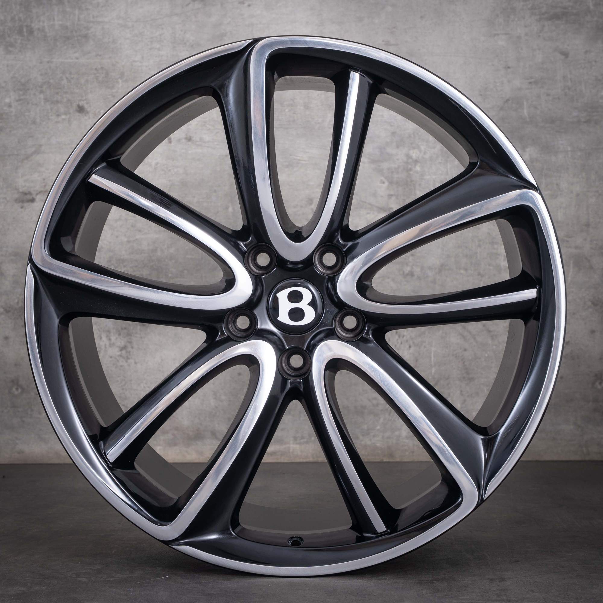 OEM Bentley Continental GT GTC Flying Spur 22inch rims 3S 3SA601025AK 3SA601025AL diamond cut black