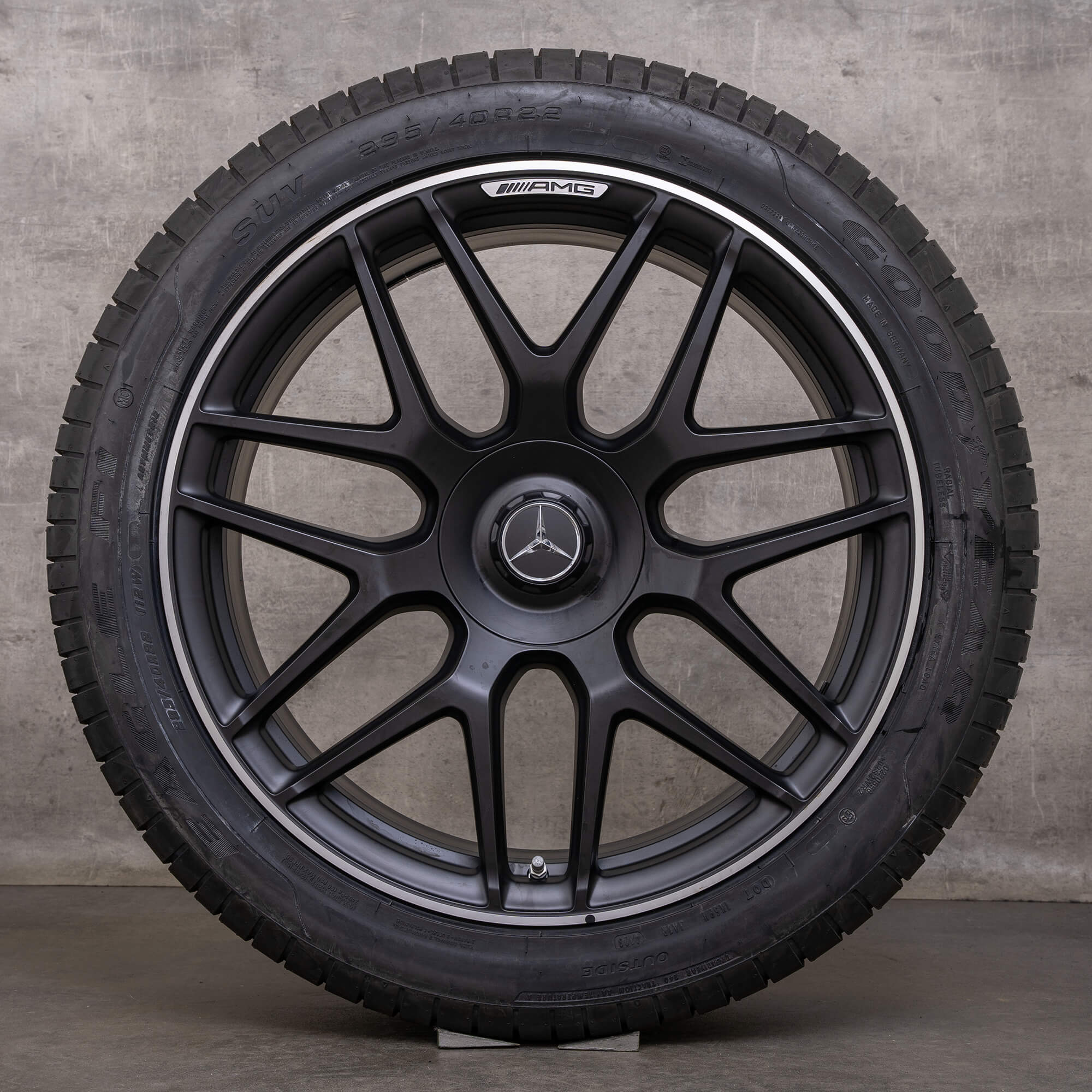 Originele Mercedes Benz G-Klasse G 63 AMG wielen 22 inch W465 W463A zomerwielen A4634012000 zwarte velg glanzend gedraaid NIEUW