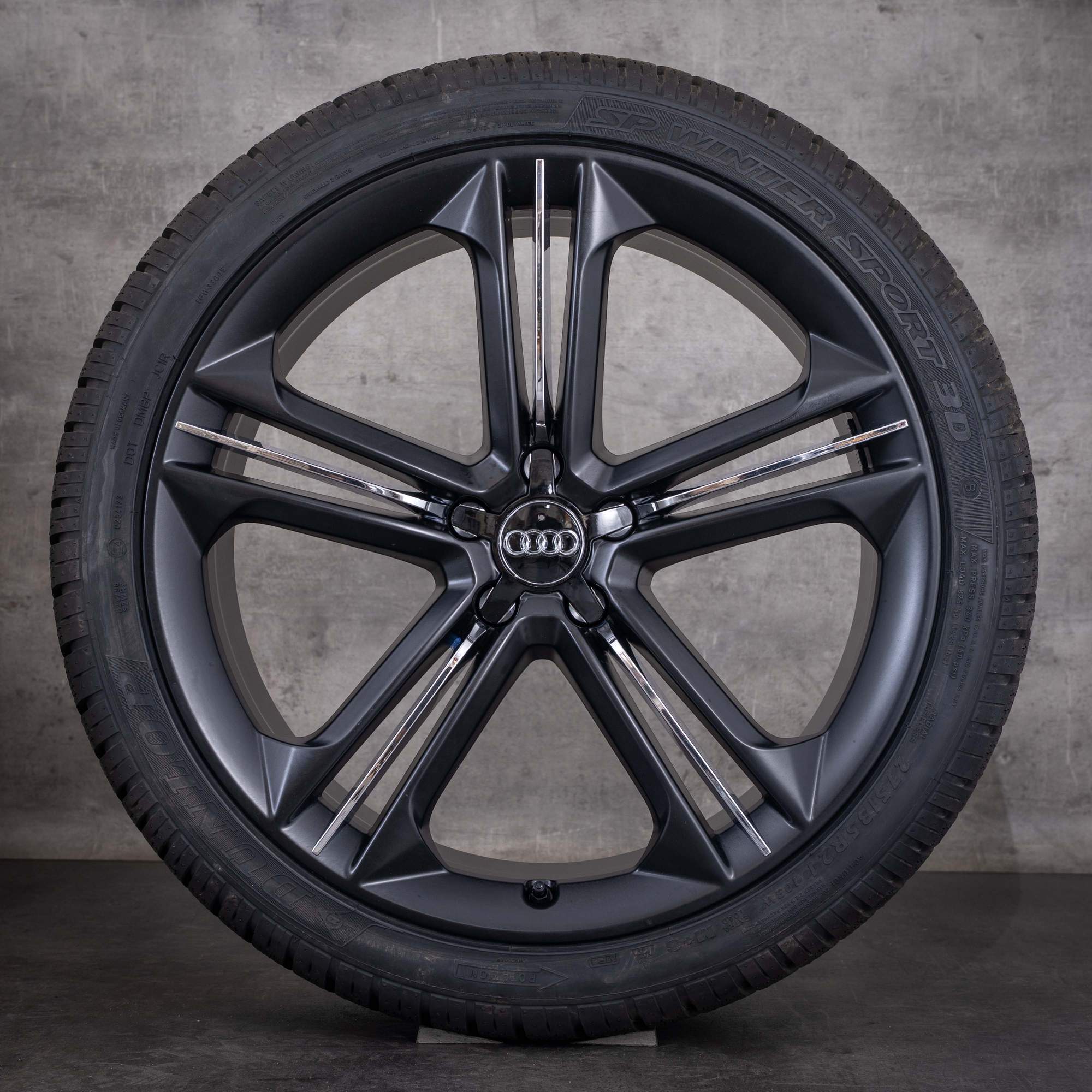 Ruote invernali originali Audi A8 S8 da 21 pollici 4H codice 4H0601025P nero satinato