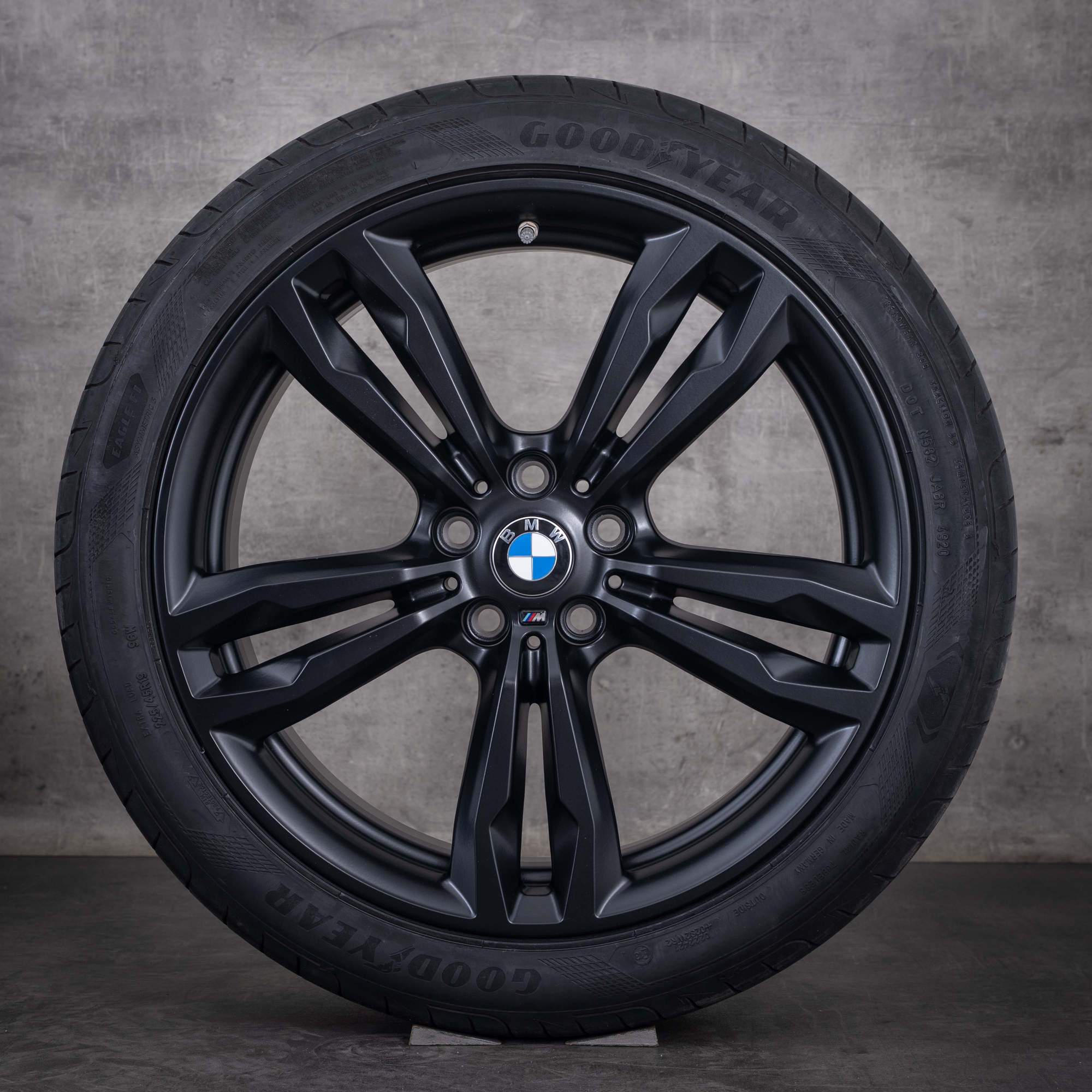Roues hiver d'origine BMW X1 X2 19 pouces F48 F39 style 572 M 7849120 noir jais mat