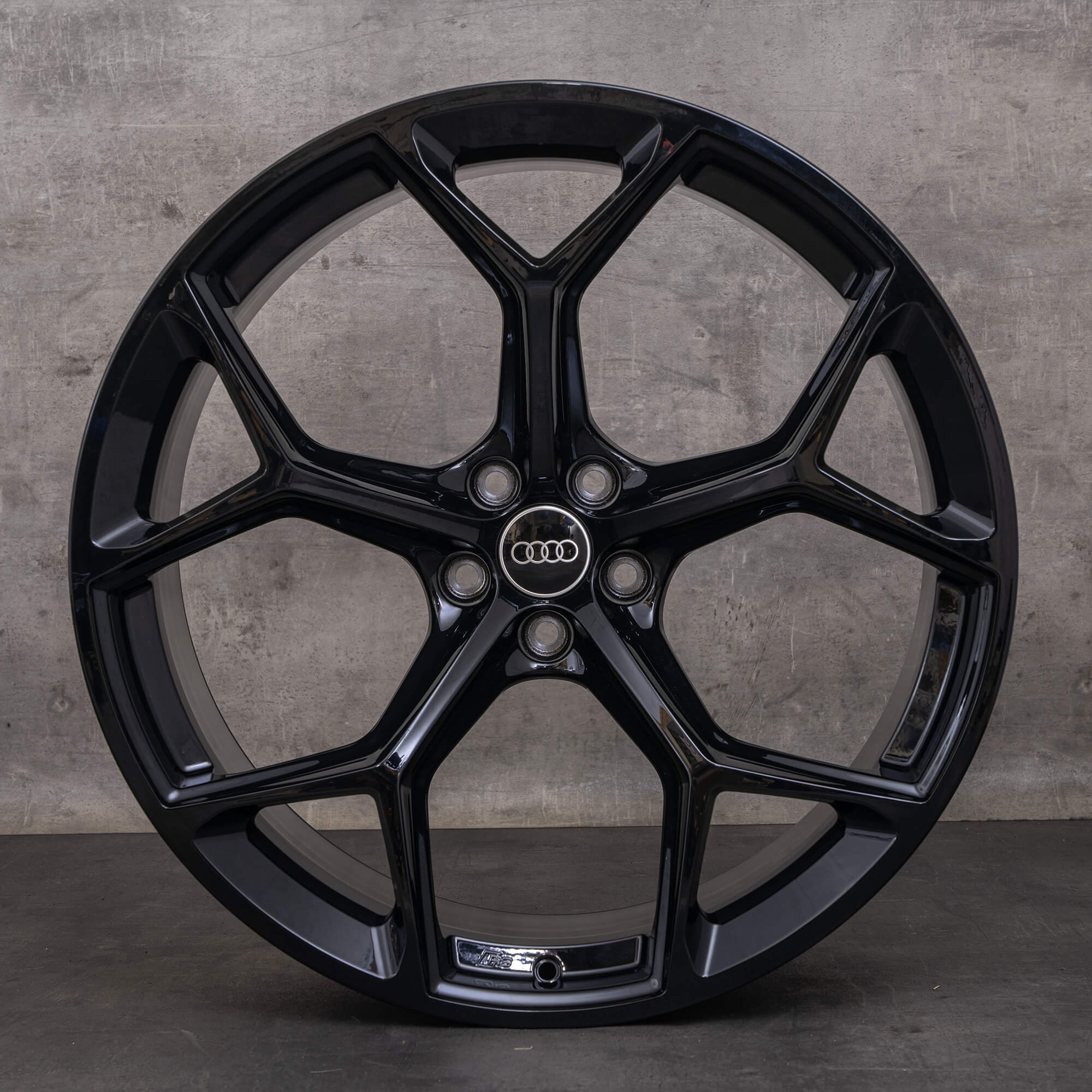OEM Audi RS6 RS7 Rims 22 inch 4K C8 4K0601025BM Performance honeycomb design black gloss NEW