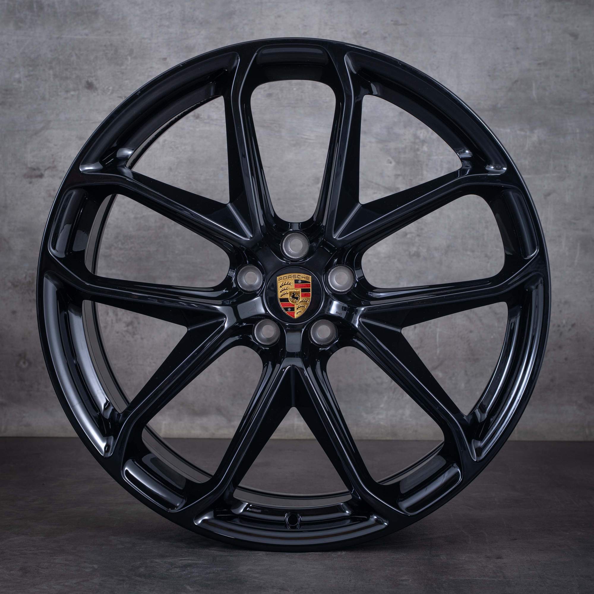Original Porsche Macan III Felgen 21 Zoll 95B601025FS 95B601025FT schwarz glanz NEU