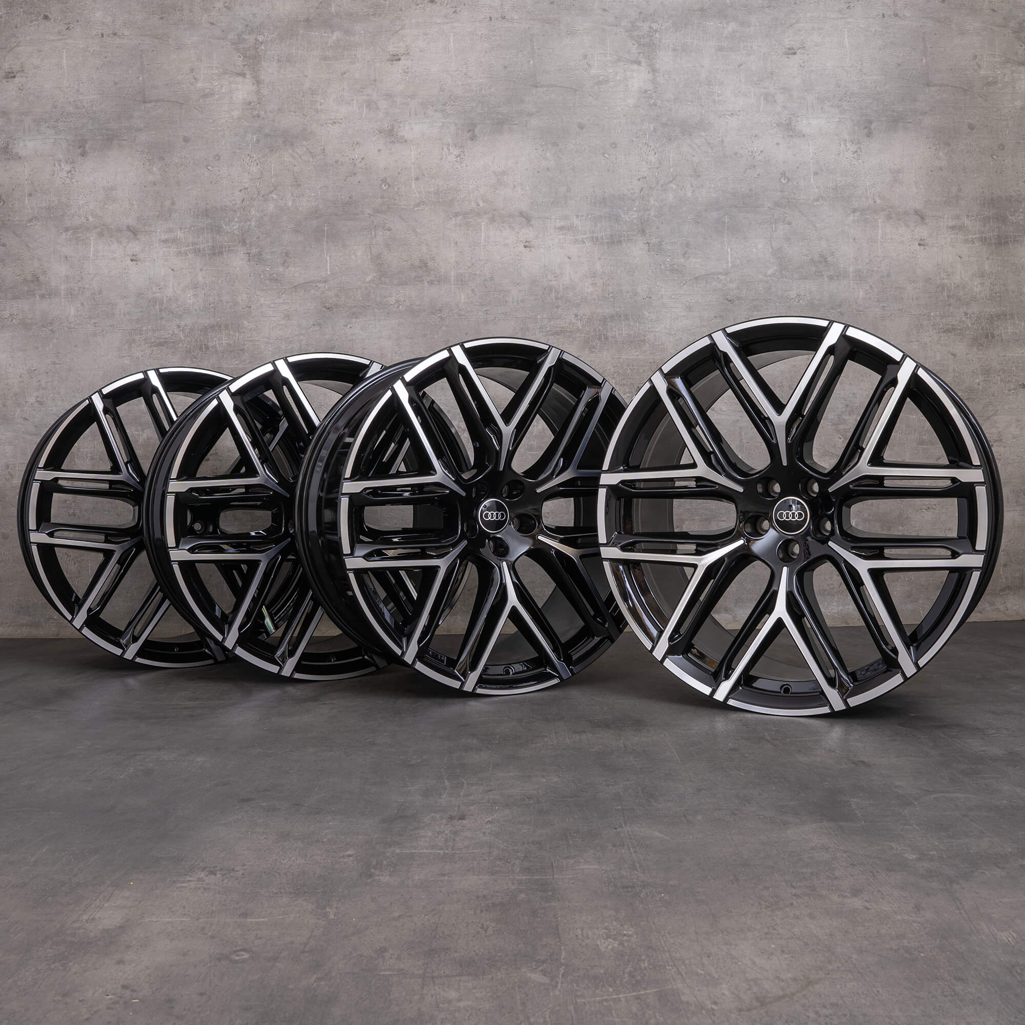 Jantes Audi RS Q8 jantes de alumínio 4M8 23 polegadas 4M8601025BJ preto polido