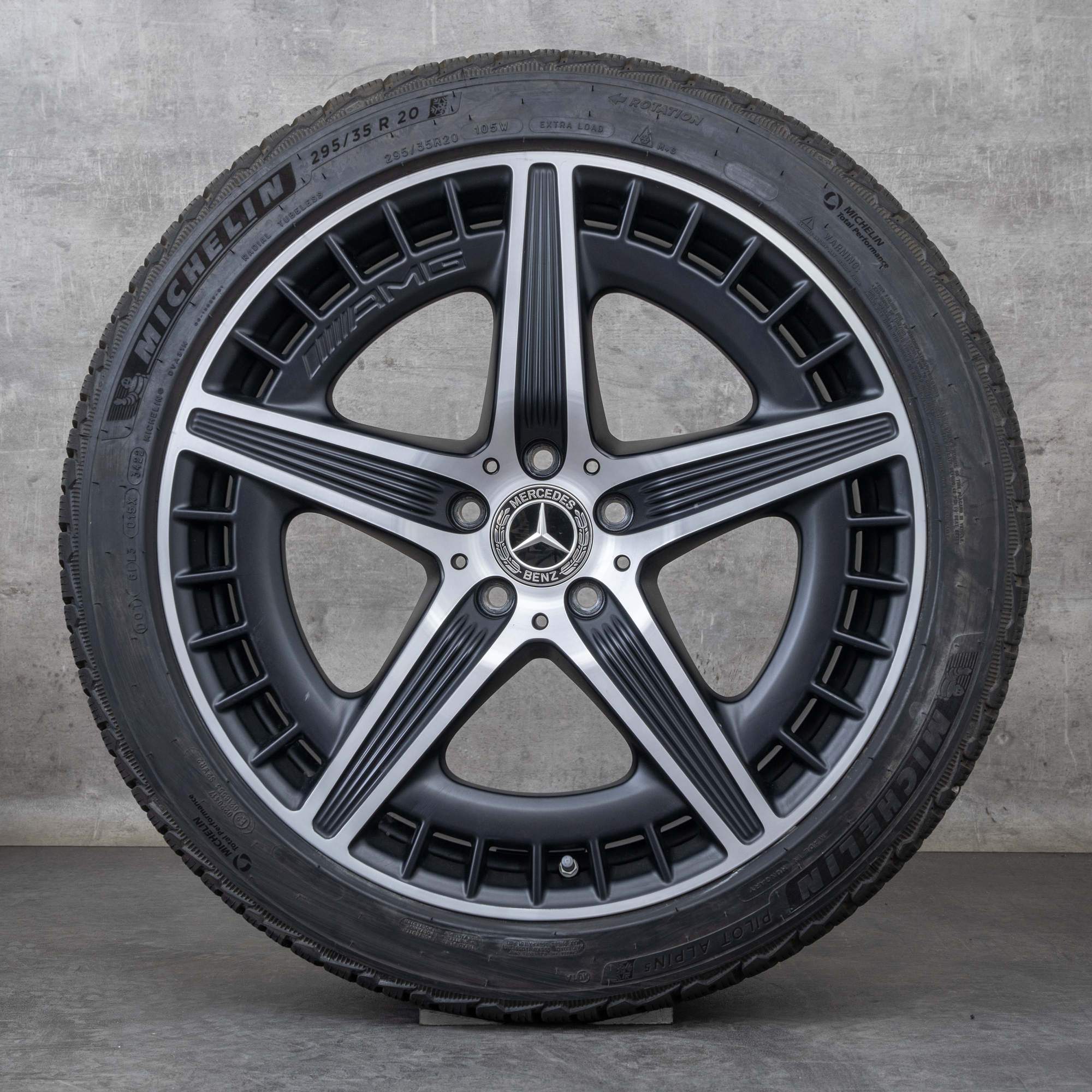 Oryginał Mercedes Benz EQE 43 53 AMG felgi 20 cali V295 letnie koła A2954012700 A2954012800 czarny mat polerowane