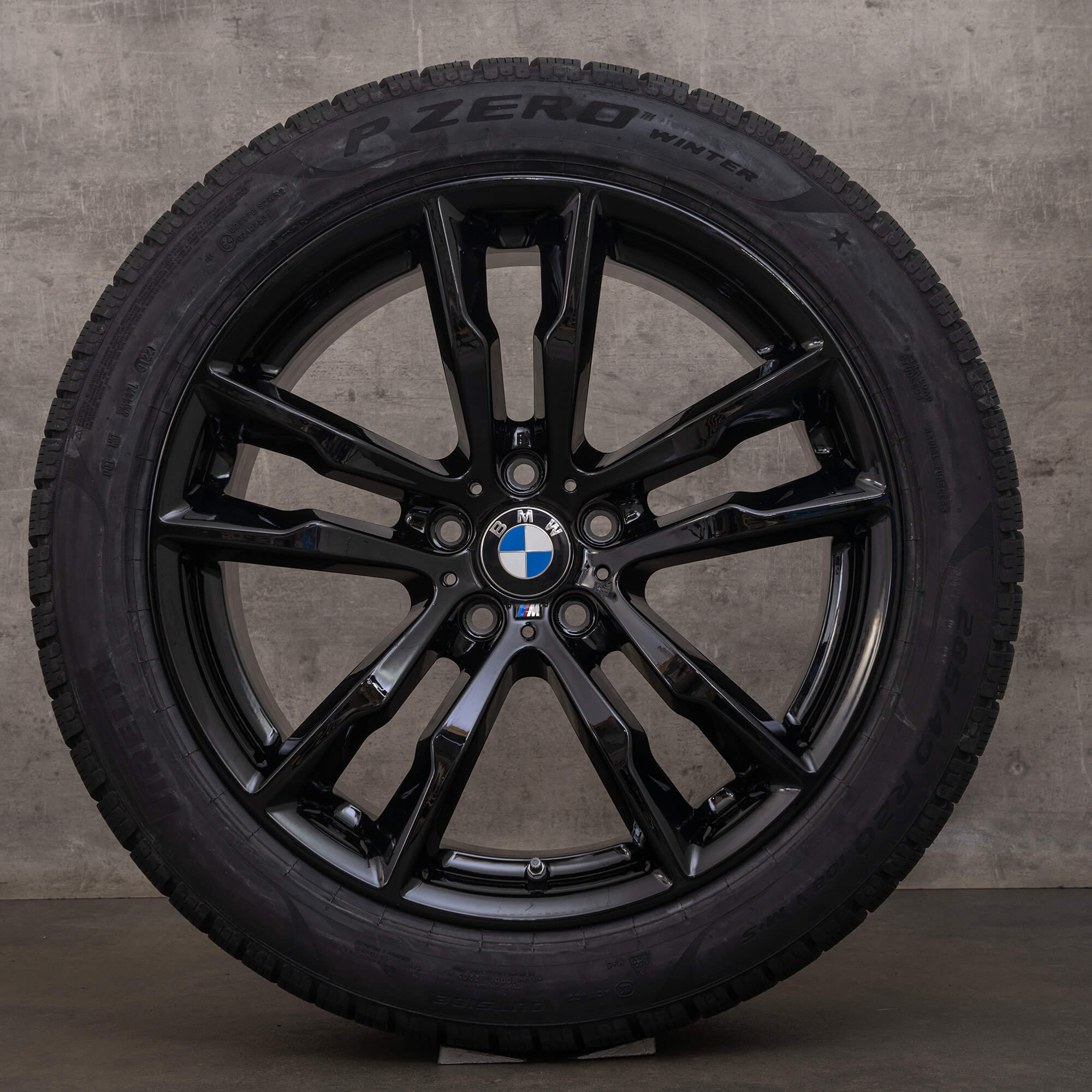 Original BMW X5M X6M Felgen 20 Zoll F85 F86 Winterreifen 2284654 2284655 611 M schwarz hochglanz