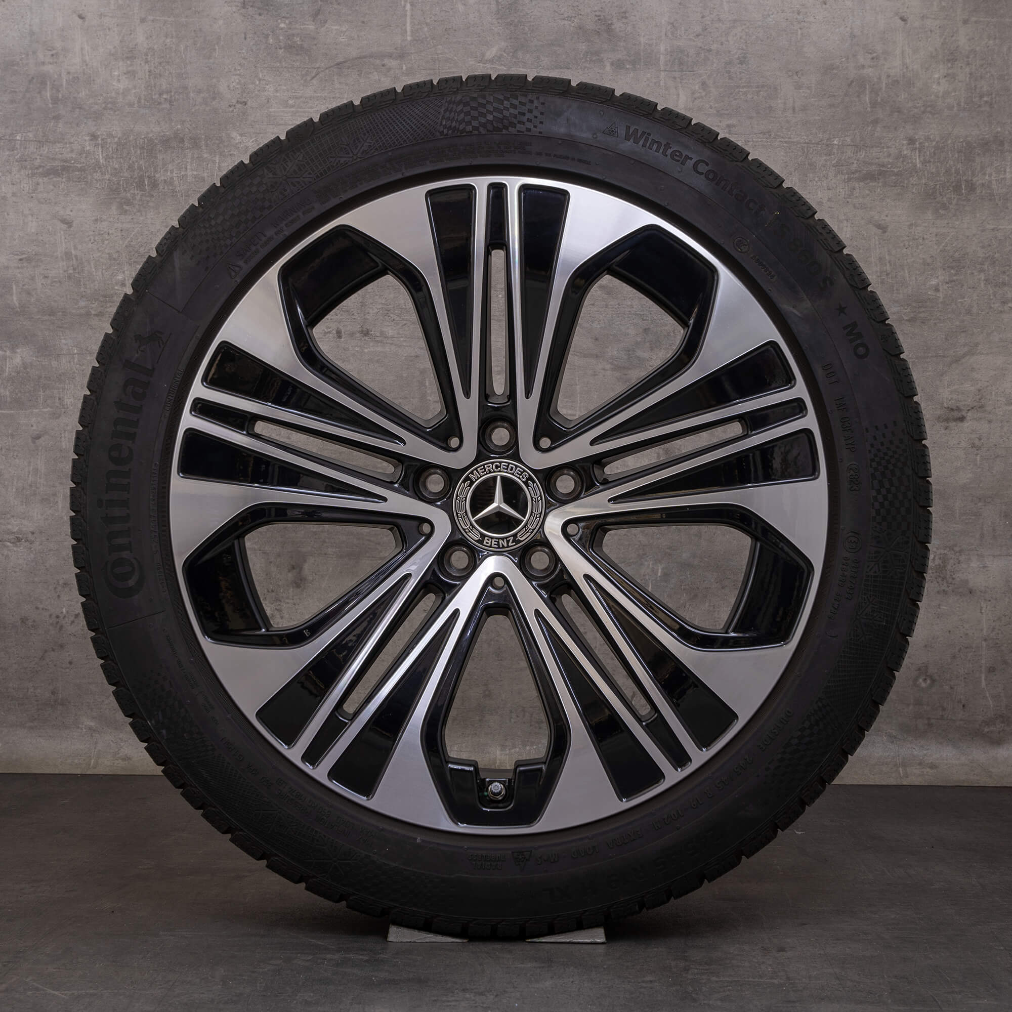 Oryginał Mercedes Benz Klasa E koła zimowe 19 cali W214 S214 felgi A2144012300 czarny Polerowane