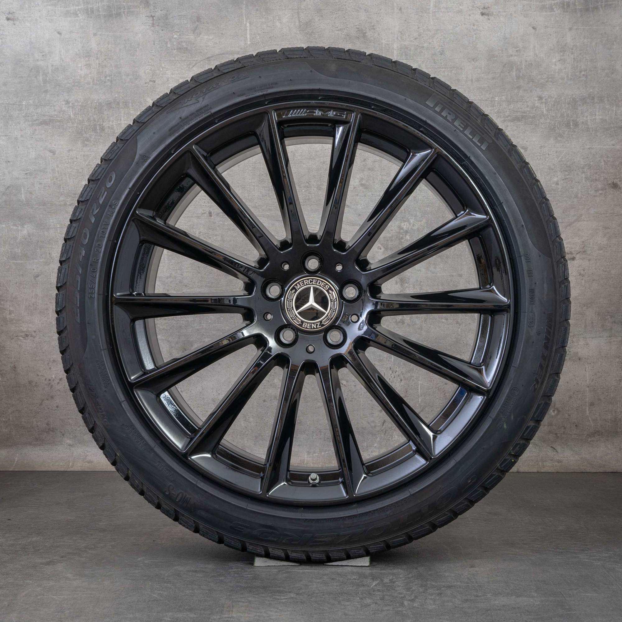 Alkuperäiset Mercedes-Benz AMG S-sarjan talvirenkaat 20 tuuman W223 vanteet A2234011500 musta kiiltävä