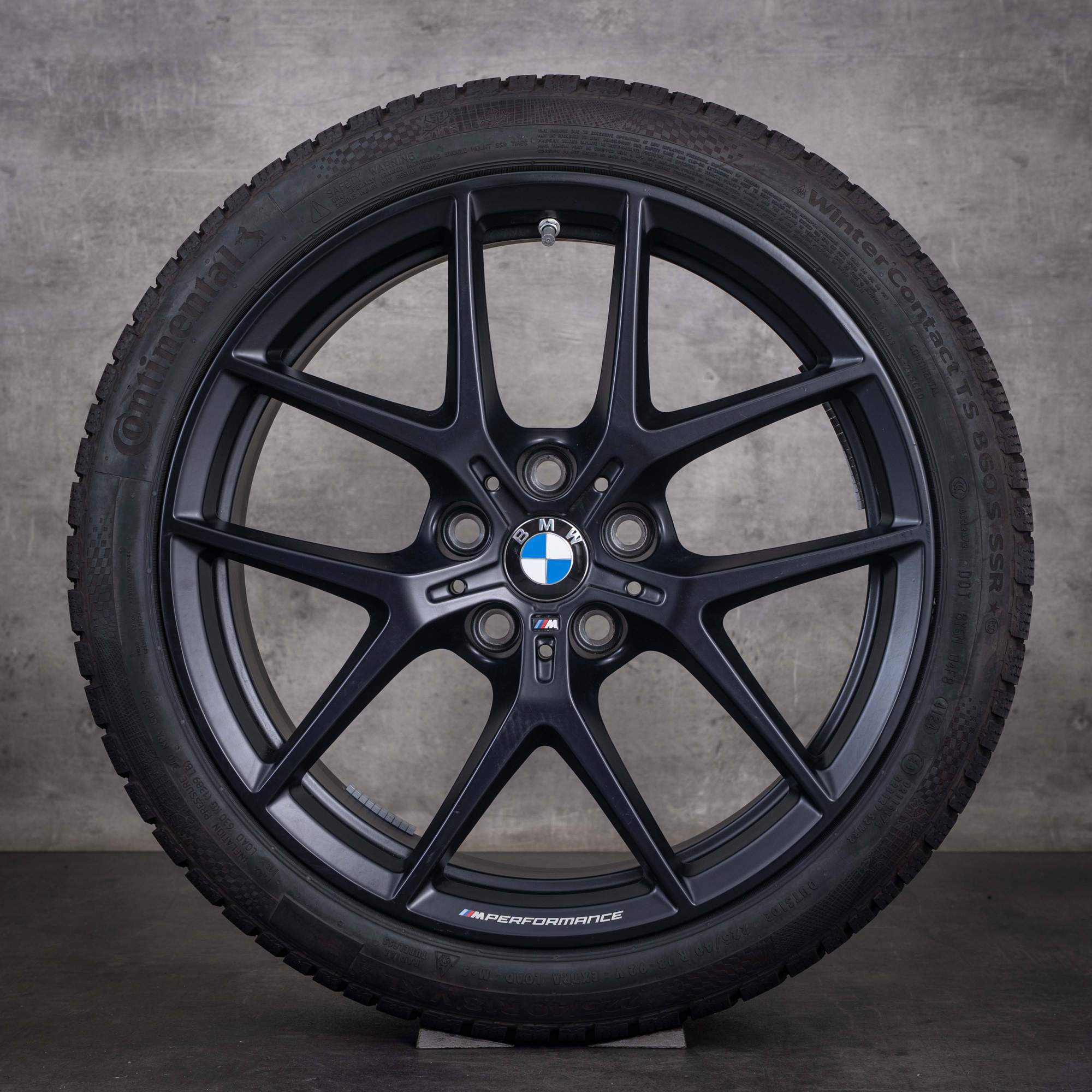 Original BMW 1er 2er Winterräder 18 Zoll F40 F44 Gran Coupe Felgen Styling 554 M 8092354 jet black matt