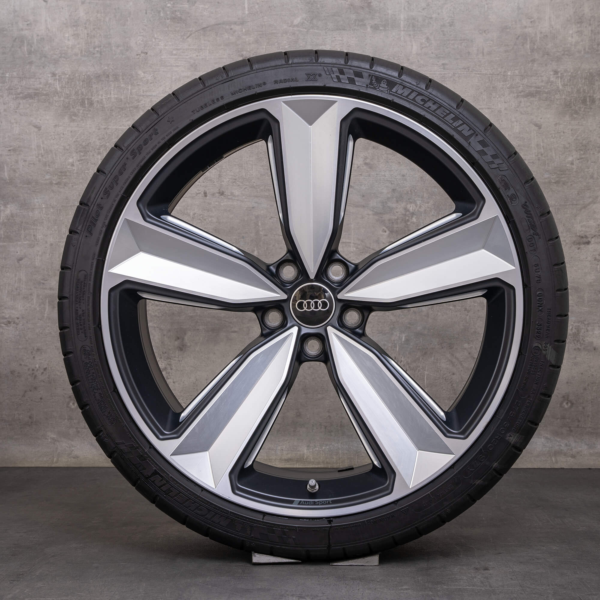 Jantes de inverno Audi RS4 RS5 genuínas 20 polegadas B9 8W F5 jantes 8W0601025CS Peak preto mate brilhante torneado