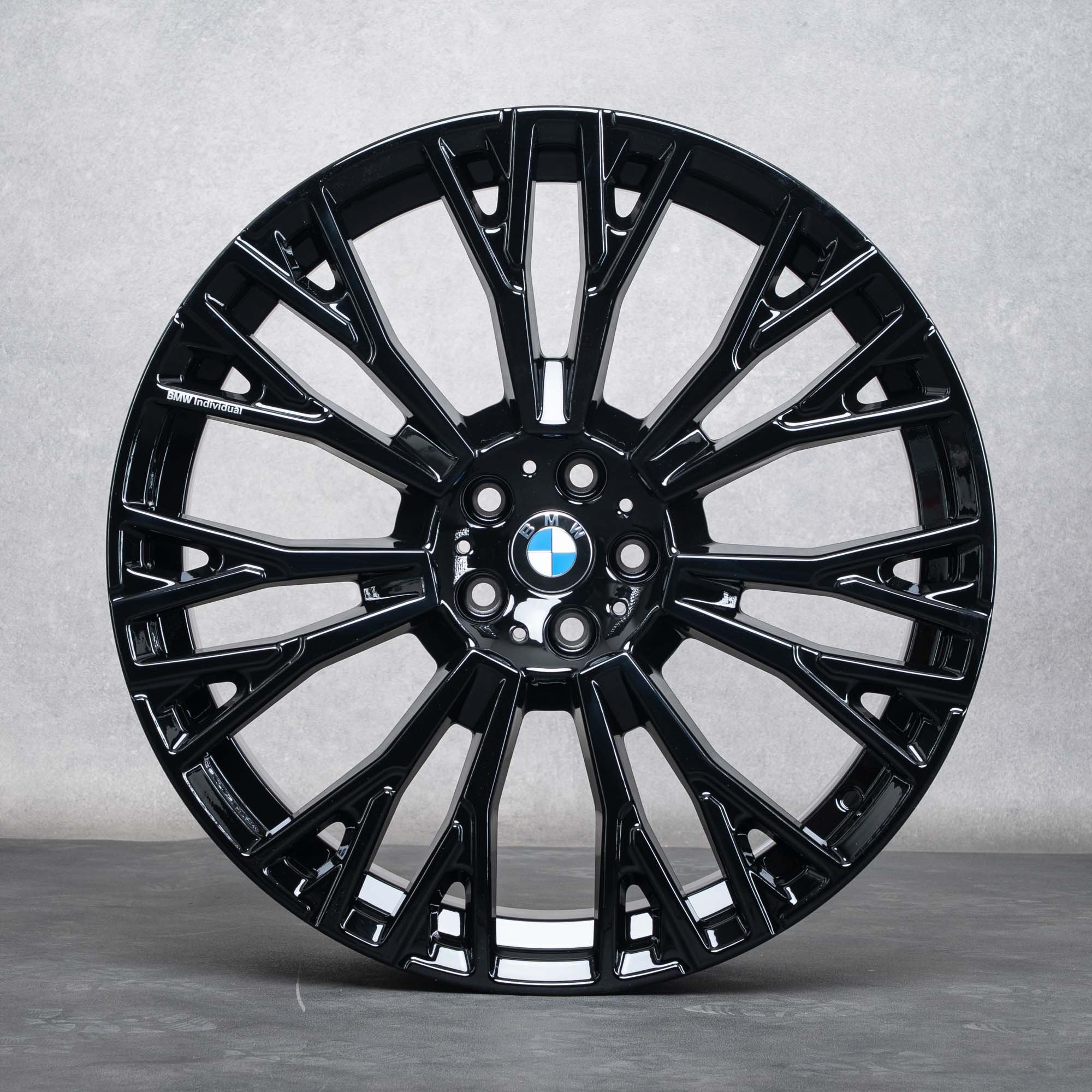 Oryginał BMW X5 X6 Felgi 22 cale G05 G06 Stylizacja 745i 6883763 6883764 czarny błyszczący