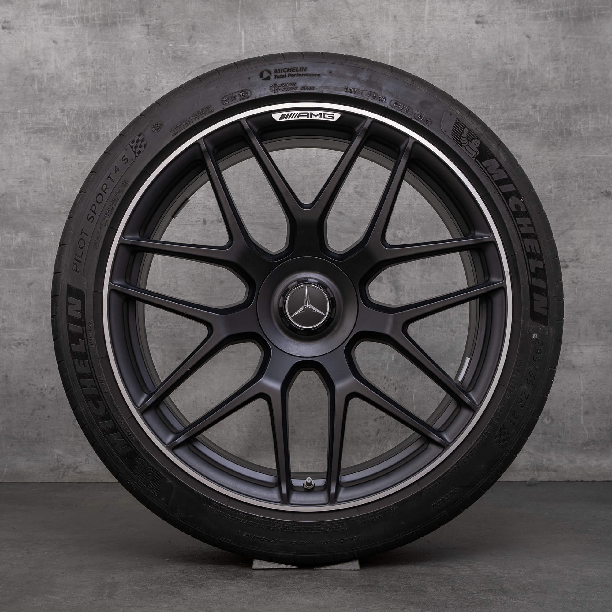 Originale AMG Mercedes Benz GLC 63 & S ruote estive 21 pollici C253 X253 cerchi A2534014000 A2534014100 nero opaco finitura lucida