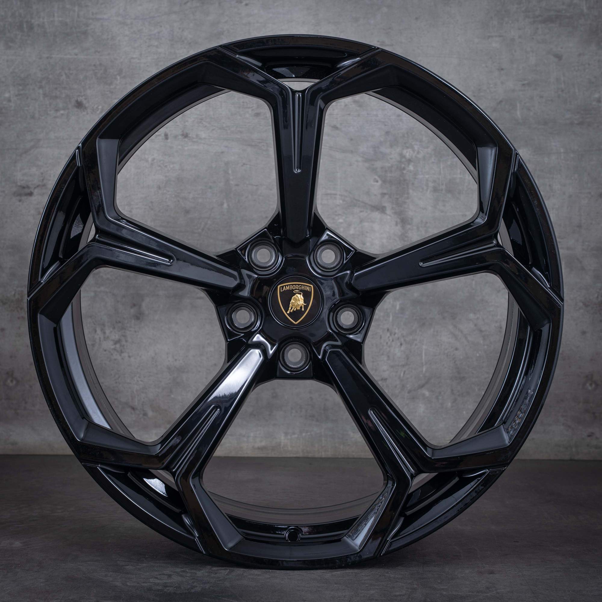 Oryginalne felgi Lamborghini Urus 22 cale 4ML601025P 4ML601025Q wzór plastra miodu czarne błyszczące