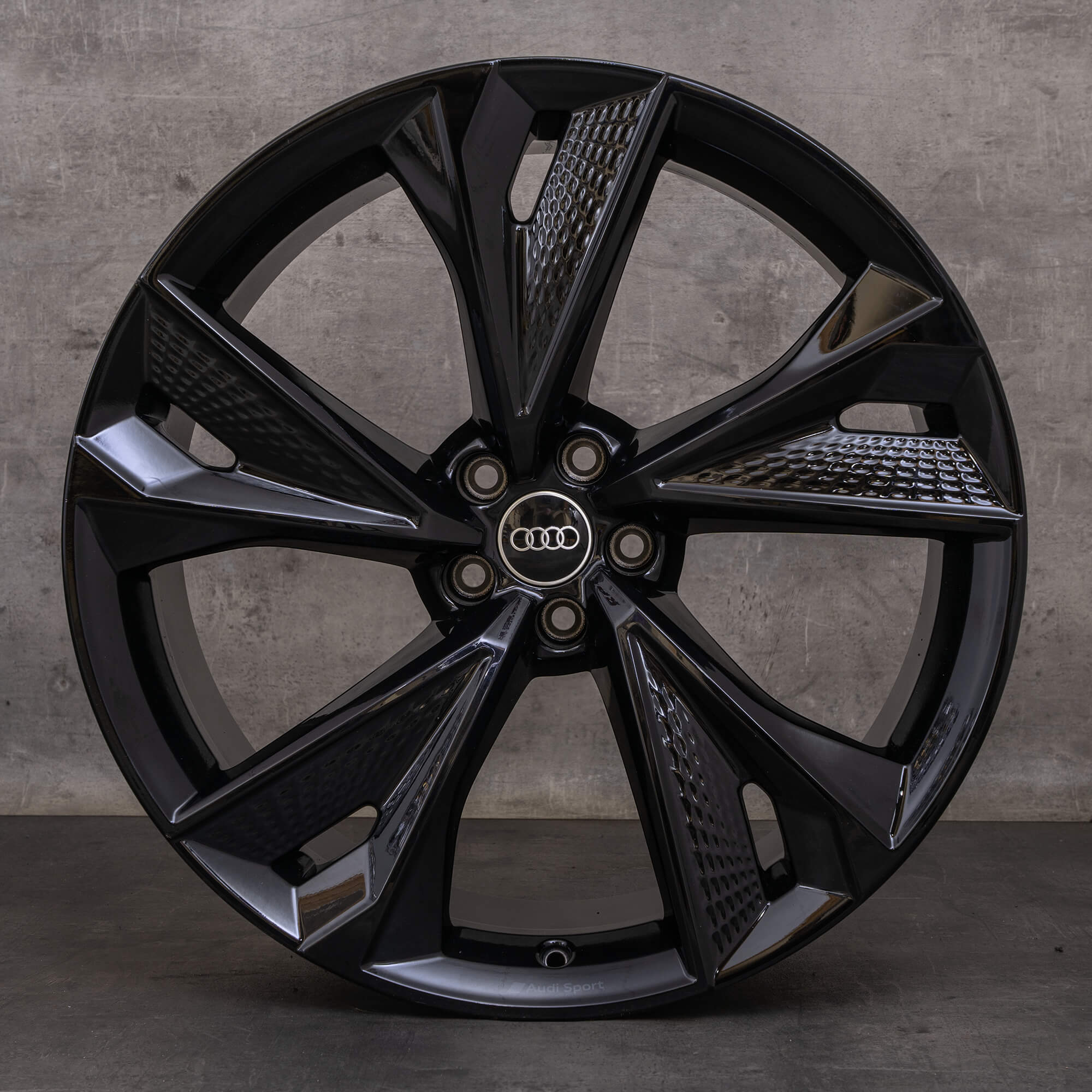 OEM Audi RS6 RS7 Rims 22 inch 4K C8 4K0601025BC black glossy