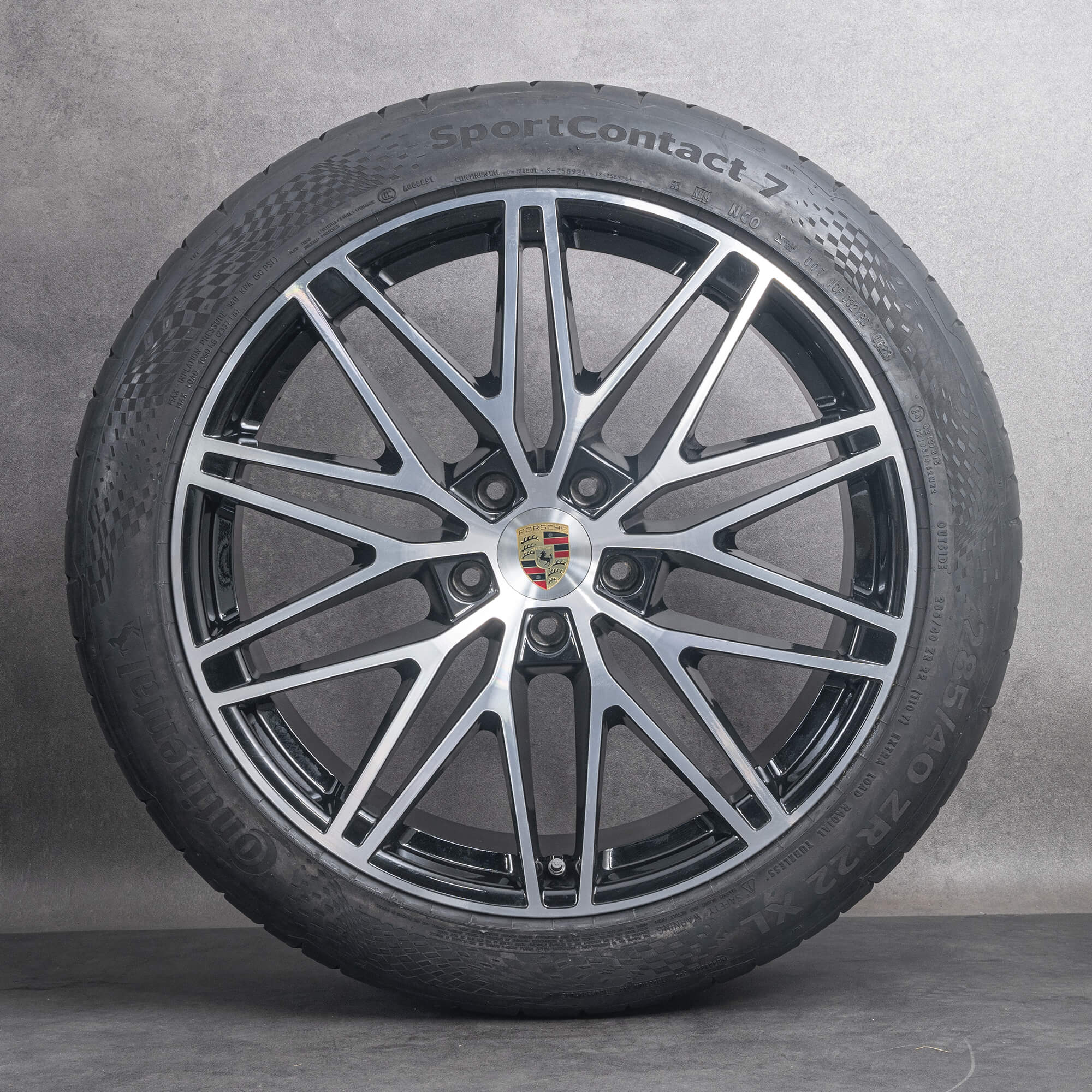 Oryginalne 21-calowe koła letnie Porsche Cayenne E3 2 Spyder Design Coupé 9Y0044643C
