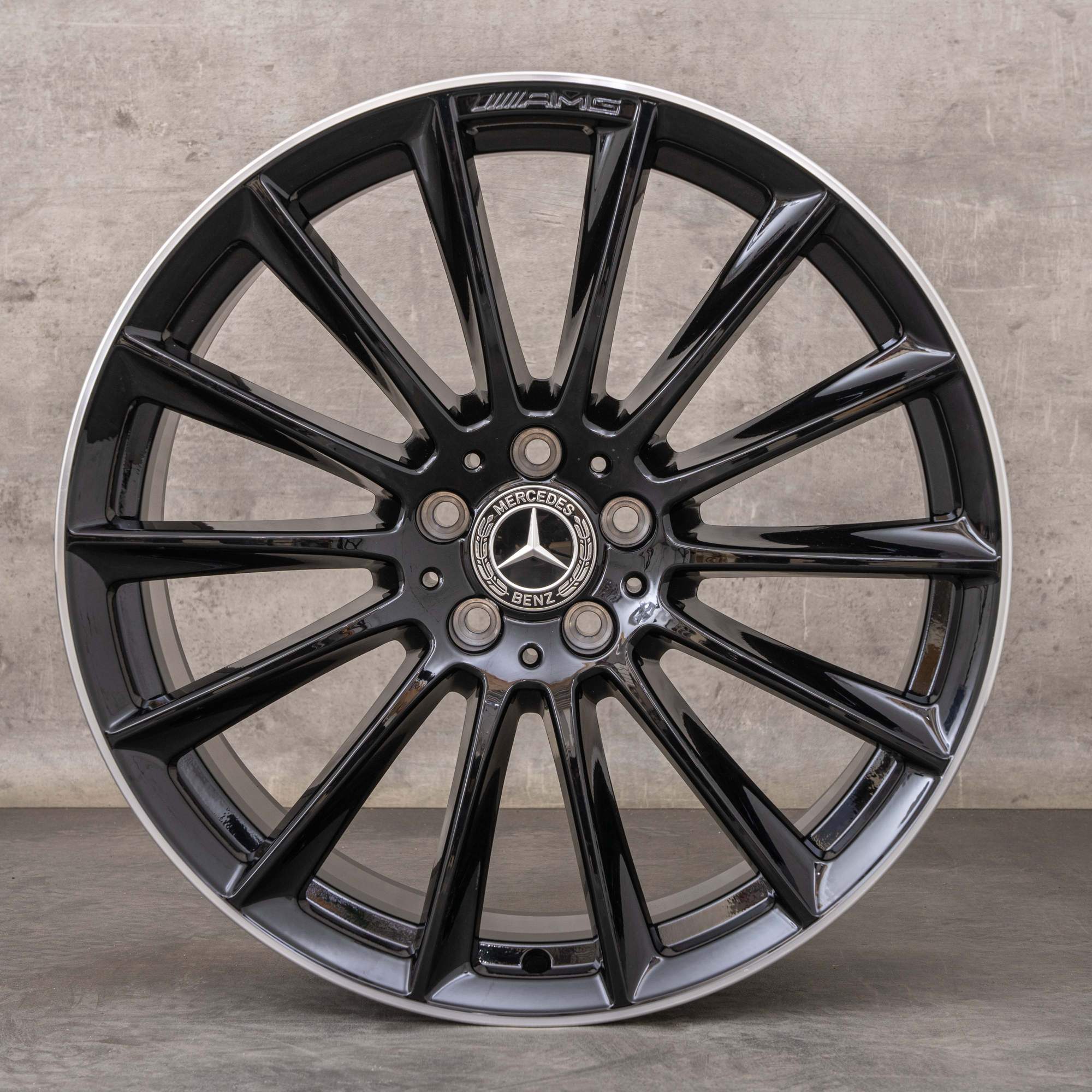 Alkuperäiset Mercedes Benz S-sarja AMG vanteet 20 tuuman W223 V223 A2234011500 musta Kiillotettu UUTUUS