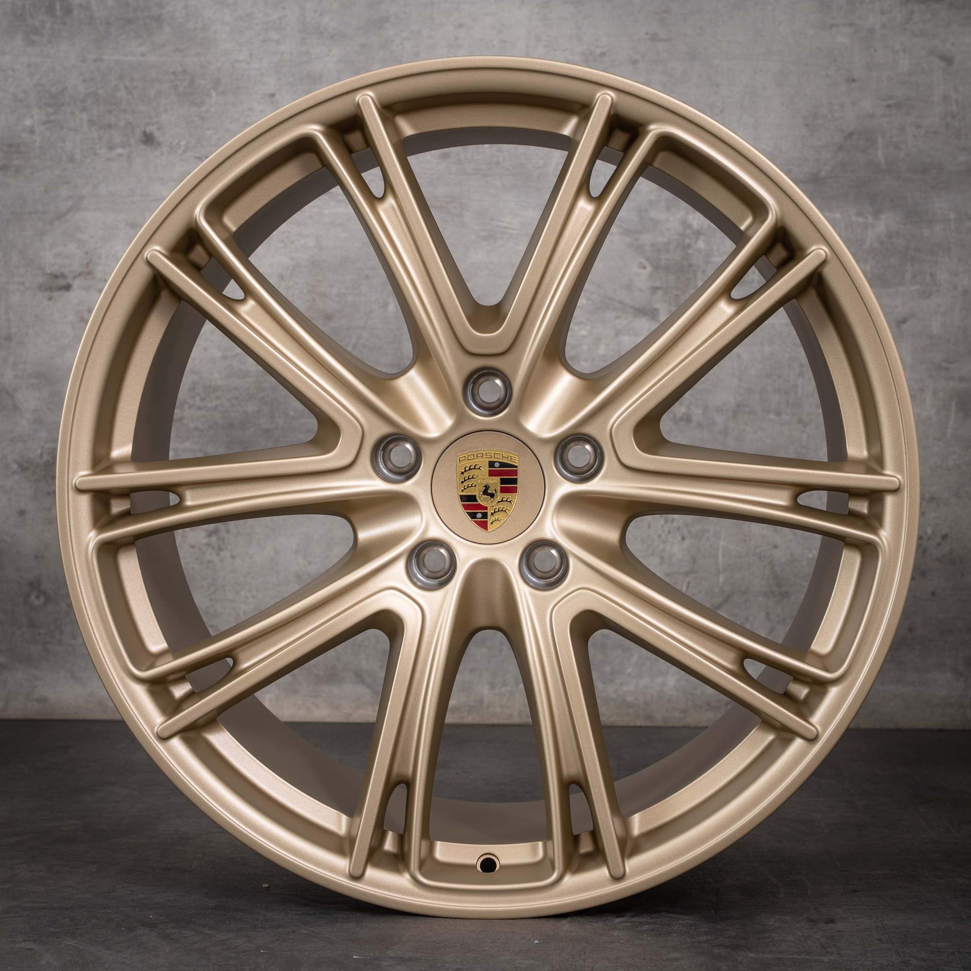 Originale Porsche Panamera-fælge 21 tommer 971 Exclusiv Design 971601025M 971601025N aurum mat NY