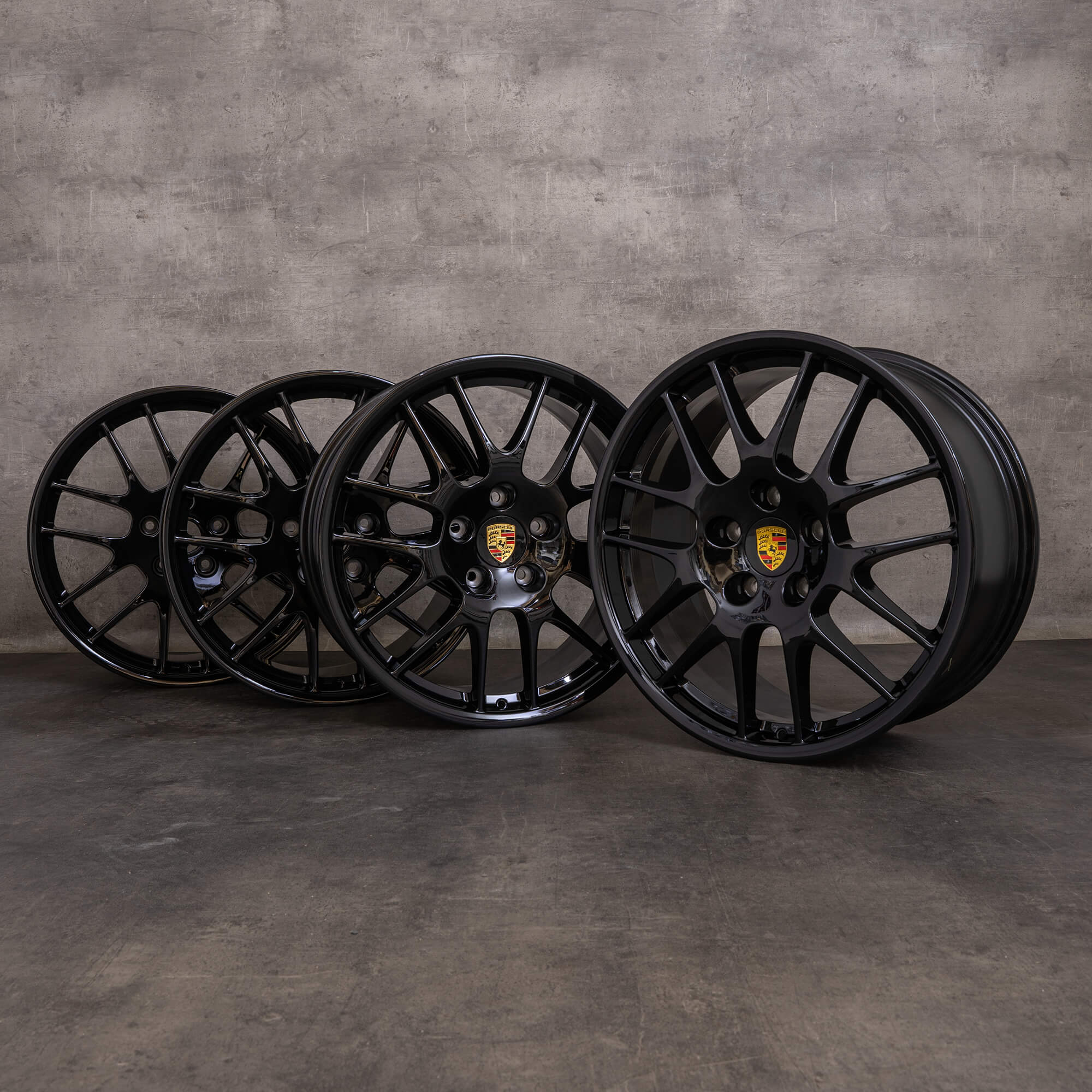 Originale Porsche Panamera 970 felger 20 tommer 97036217808 97036219007 RS Spyder svart blank