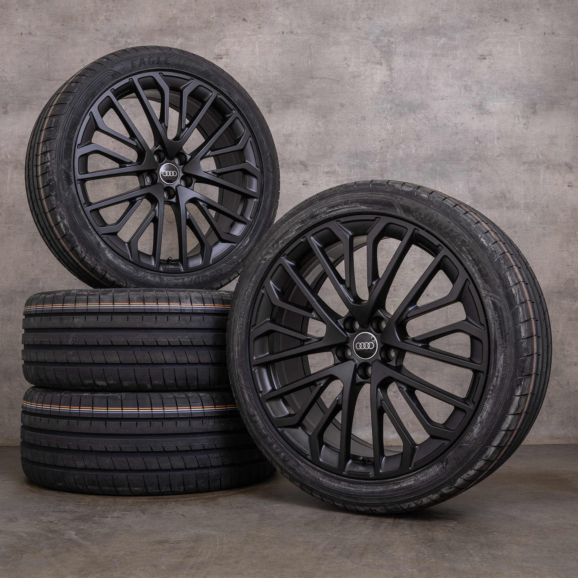 Original Audi Q5 SQ5 Jantes 21 pouces GU Sportback Roues d'été 8MA601025L noir mat NEUF