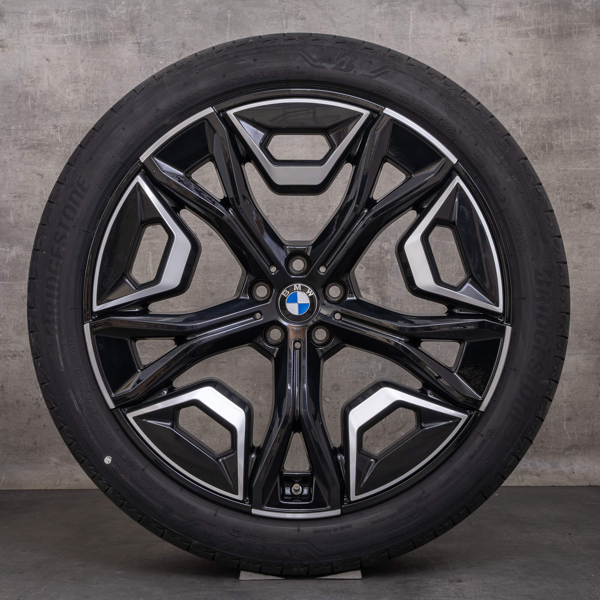 Oryginalne koła zimowe BMW iX 22 cale i20 felgi Styling 1020 5A02658 czarne polerowane toczone