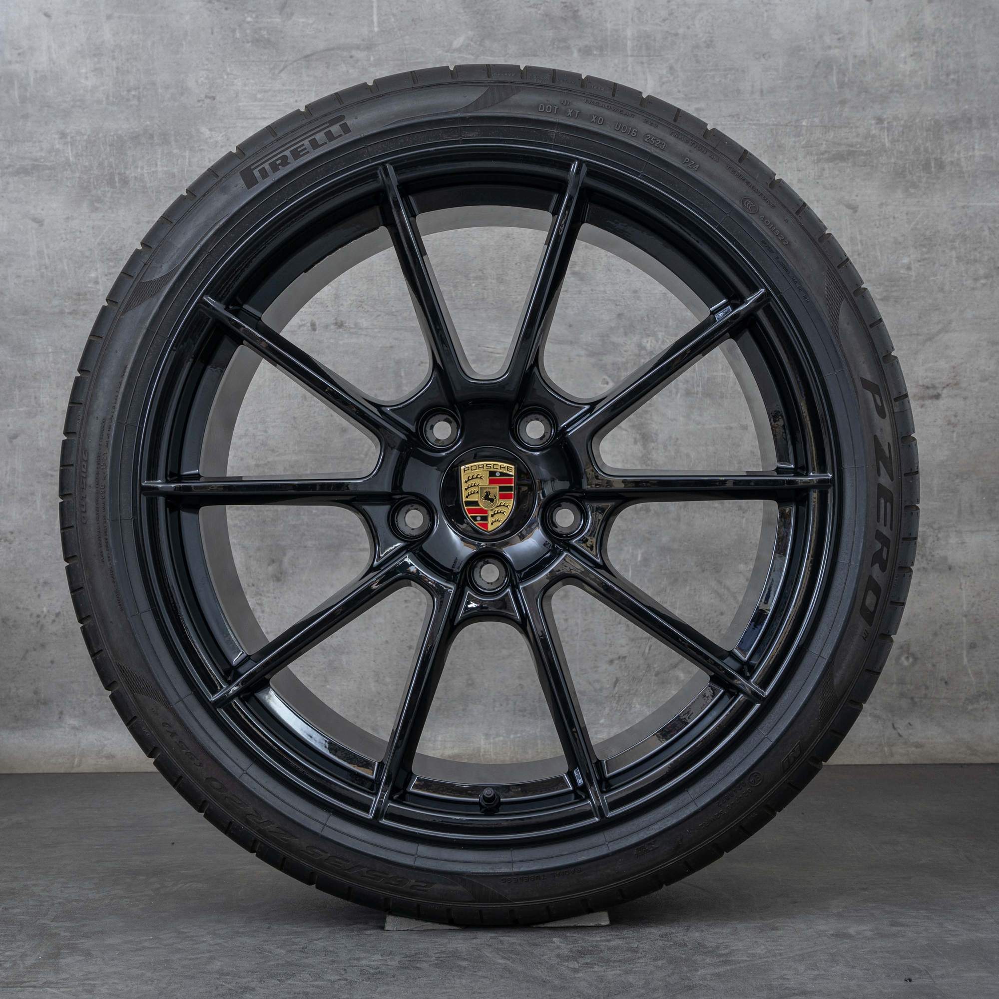 Original Porsche Boxster Cayman 982 Felgen 20 Zoll 718 Sommerräder 982601025T 982601025AH schwarz glanz NEU