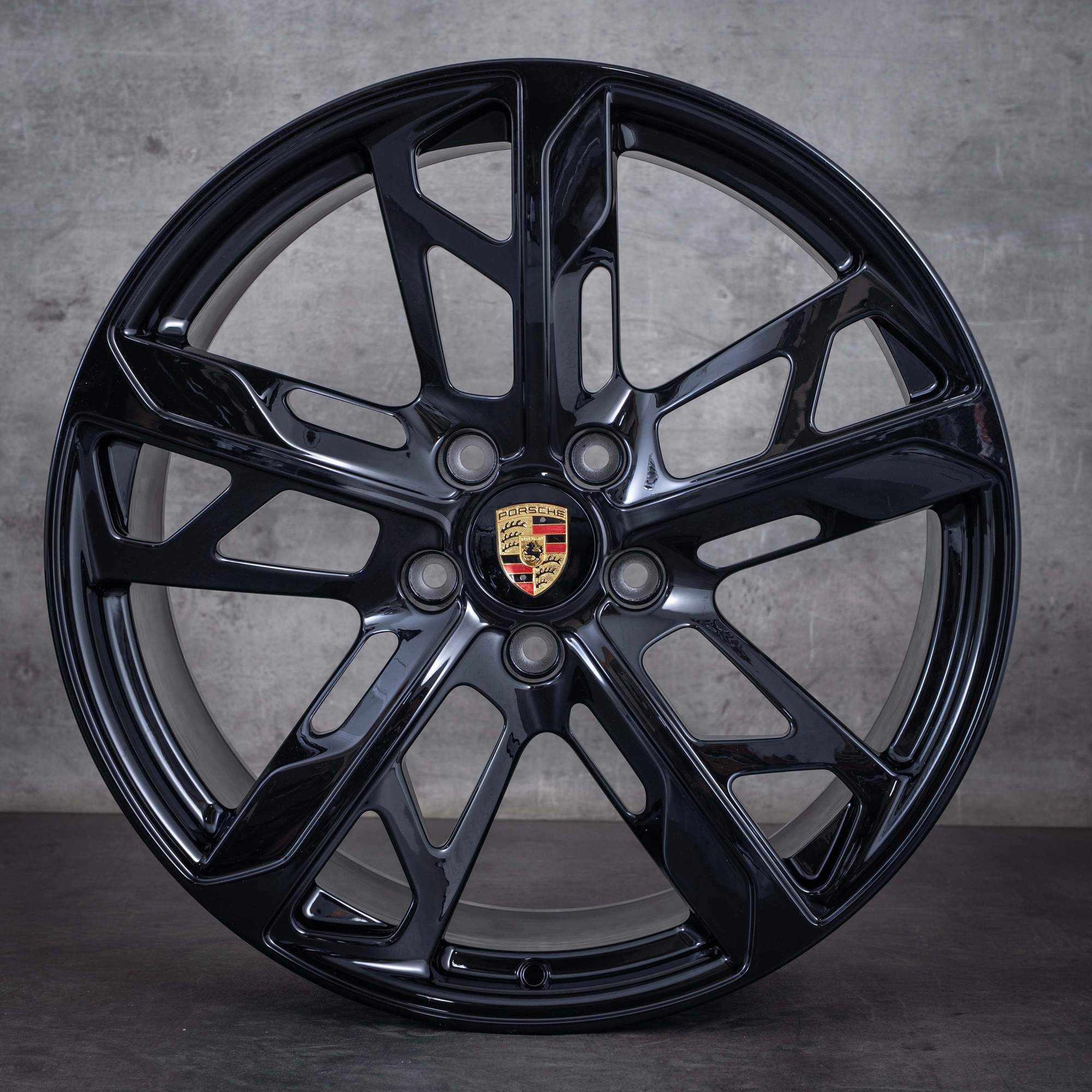 Original Porsche Taycan Felgen 21 Zoll 9J1 I & II 9J1601025AL 9J1601025AM schwarz glanz NEU