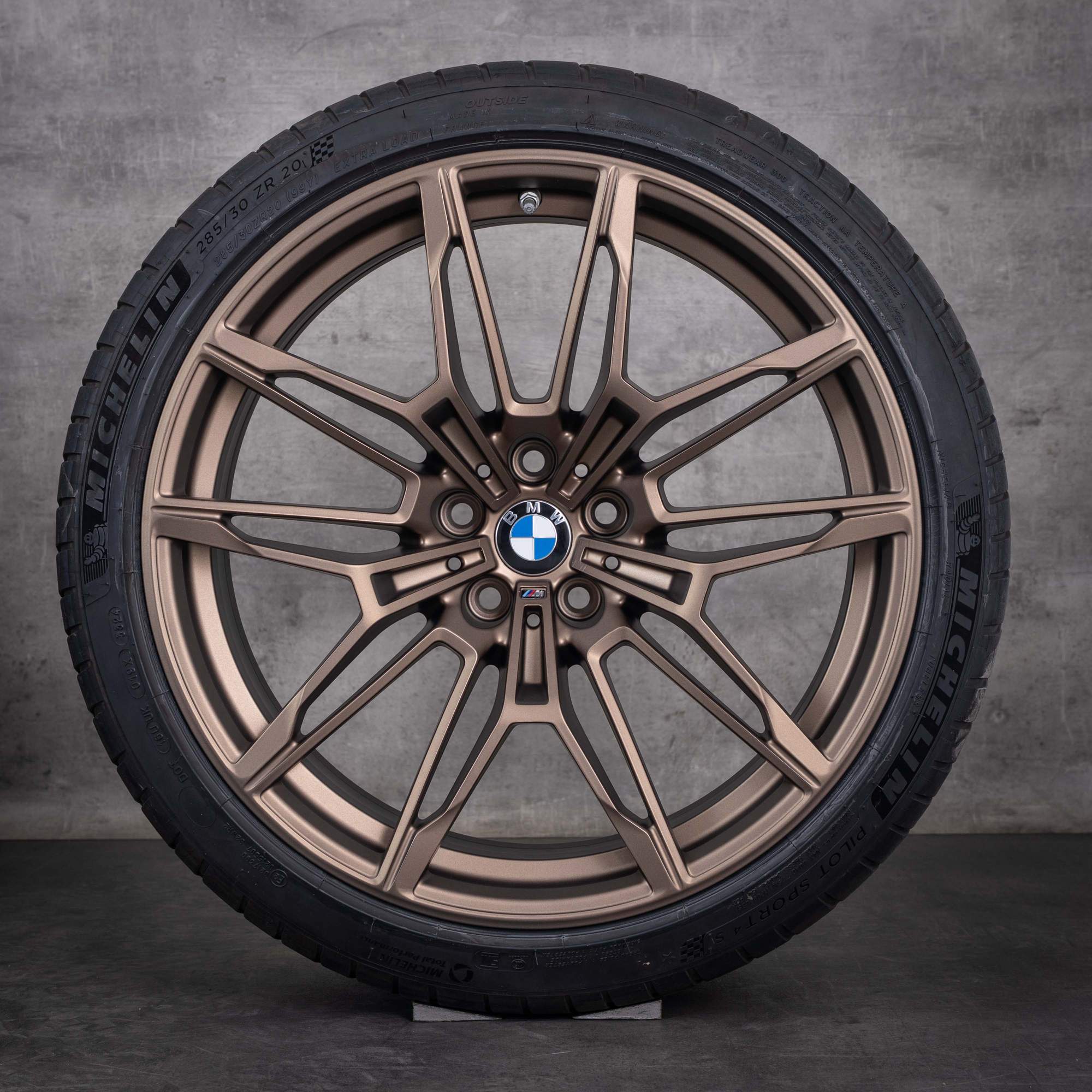 Originale BMW M3 M4-felger 19 20 tommer G80 G82 G83 Sommerhjul 8093832 8093833 Styling 825 matt bronse
