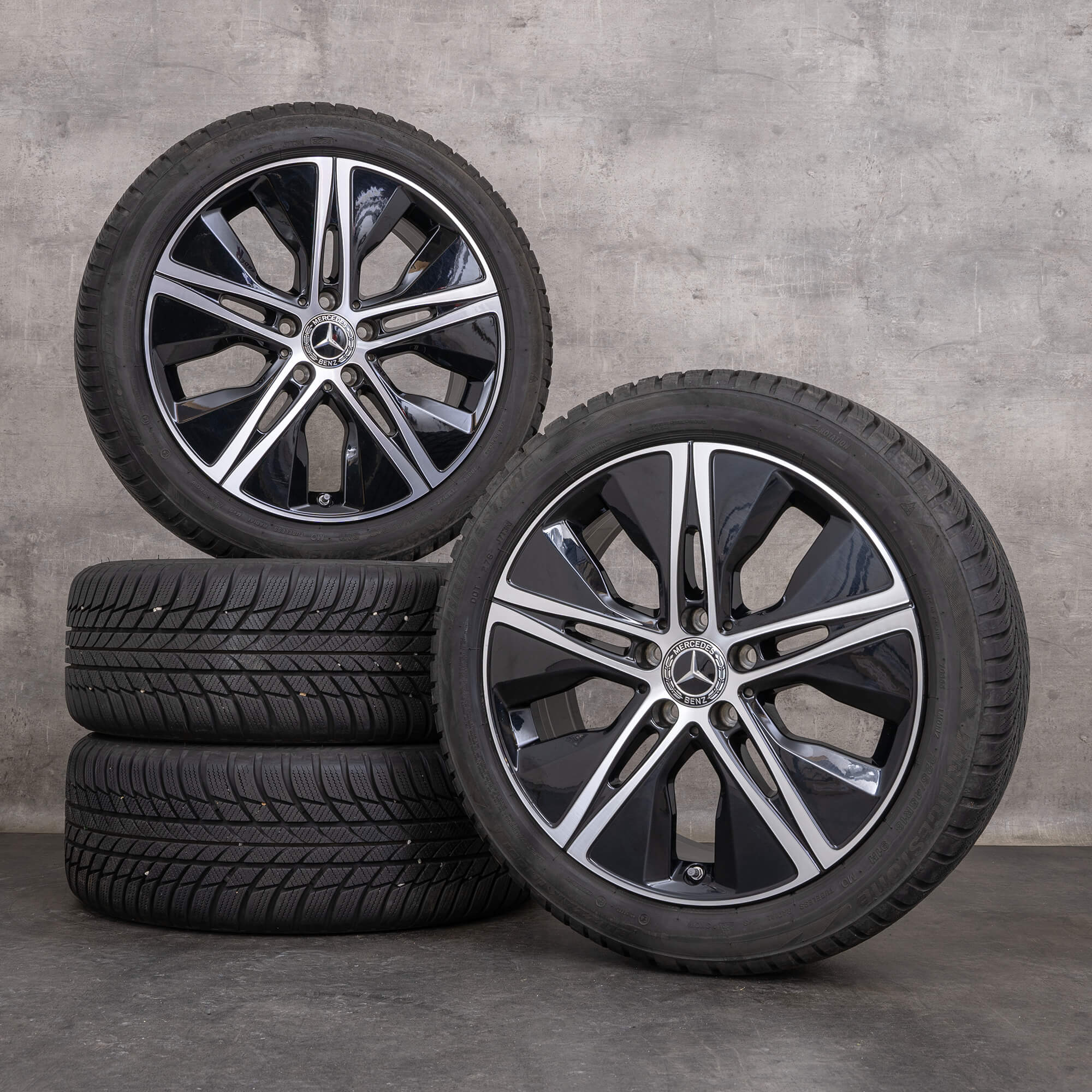 OEM Mercedes Benz A B Class CLA winter wheels 18 inch W177 V177 W247 C118 X118 Rims A1774010500 black polisched