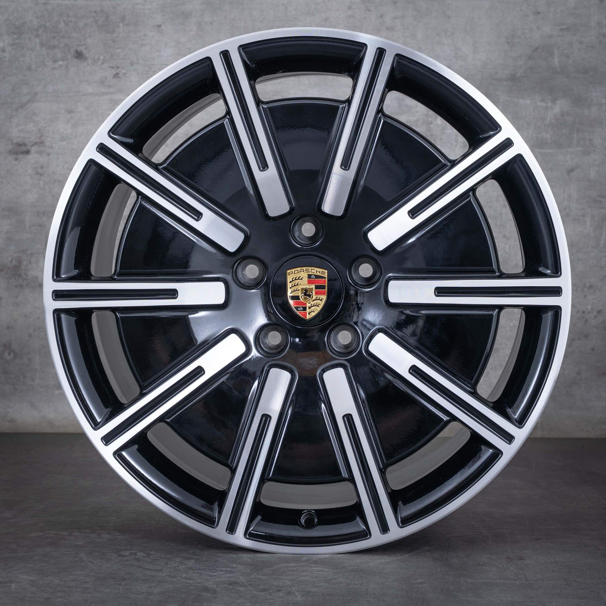 Alkuperäiset Porsche Taycan vanteet 20 tuuman 9J1 Aero 9J1601025E 9J1601025F musta kiillotettu