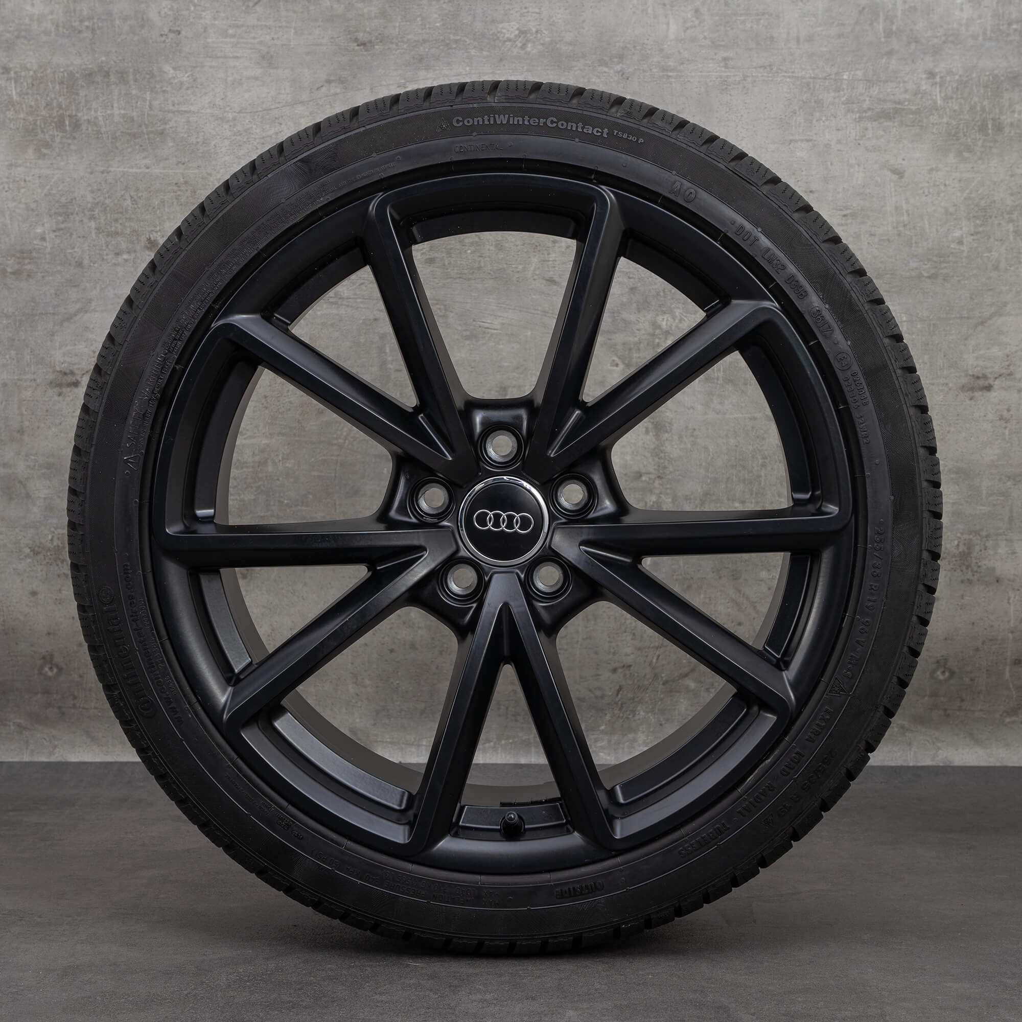 OEM Audi A4 S4 winter wheels 19 inch B8 8K rims 8K0601025CT black matt