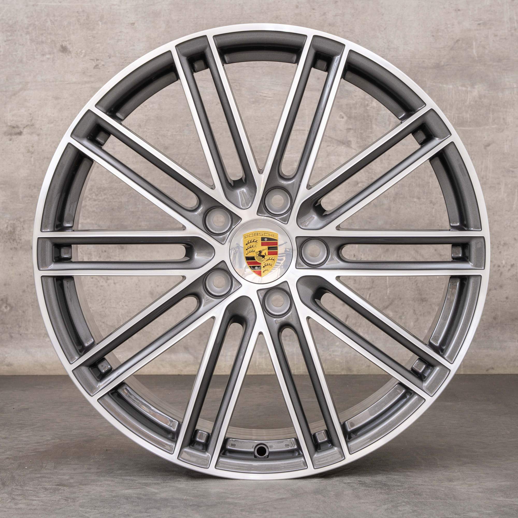 Oryginalne Felgi Porsche Boxster Cayman 718 20 cali 982 Styling 911 Turbo 982601025F 982601025G tytanowe polerowane NOWE