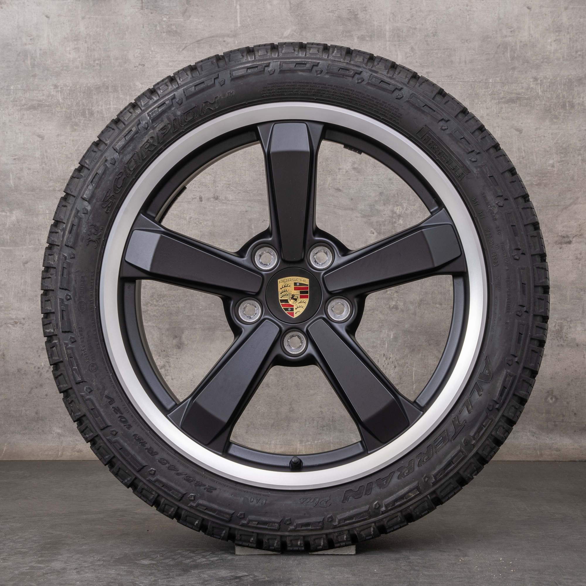 Original Porsche 911 992 I Dakar Felgen 19 20 Zoll Allwetterreifen 992601025EP 992601025EQ Safari Design schwarz matt glanzgedreht
