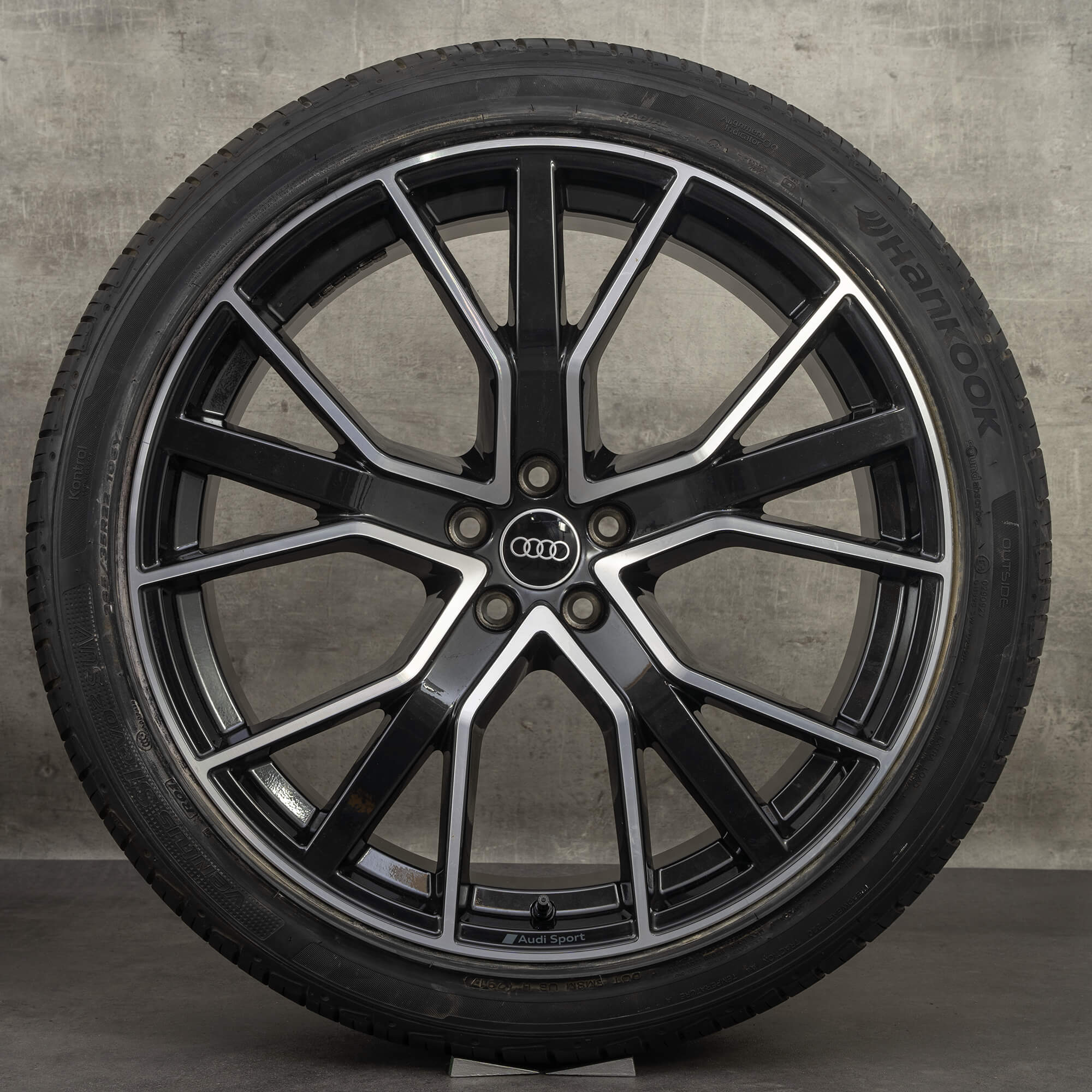 Oryginalne felgi Audi Q7 SQ7 22 cale 4M Performance letnie koła 4M0601025DP czarne na wysoki połysk NOWOŚĆ