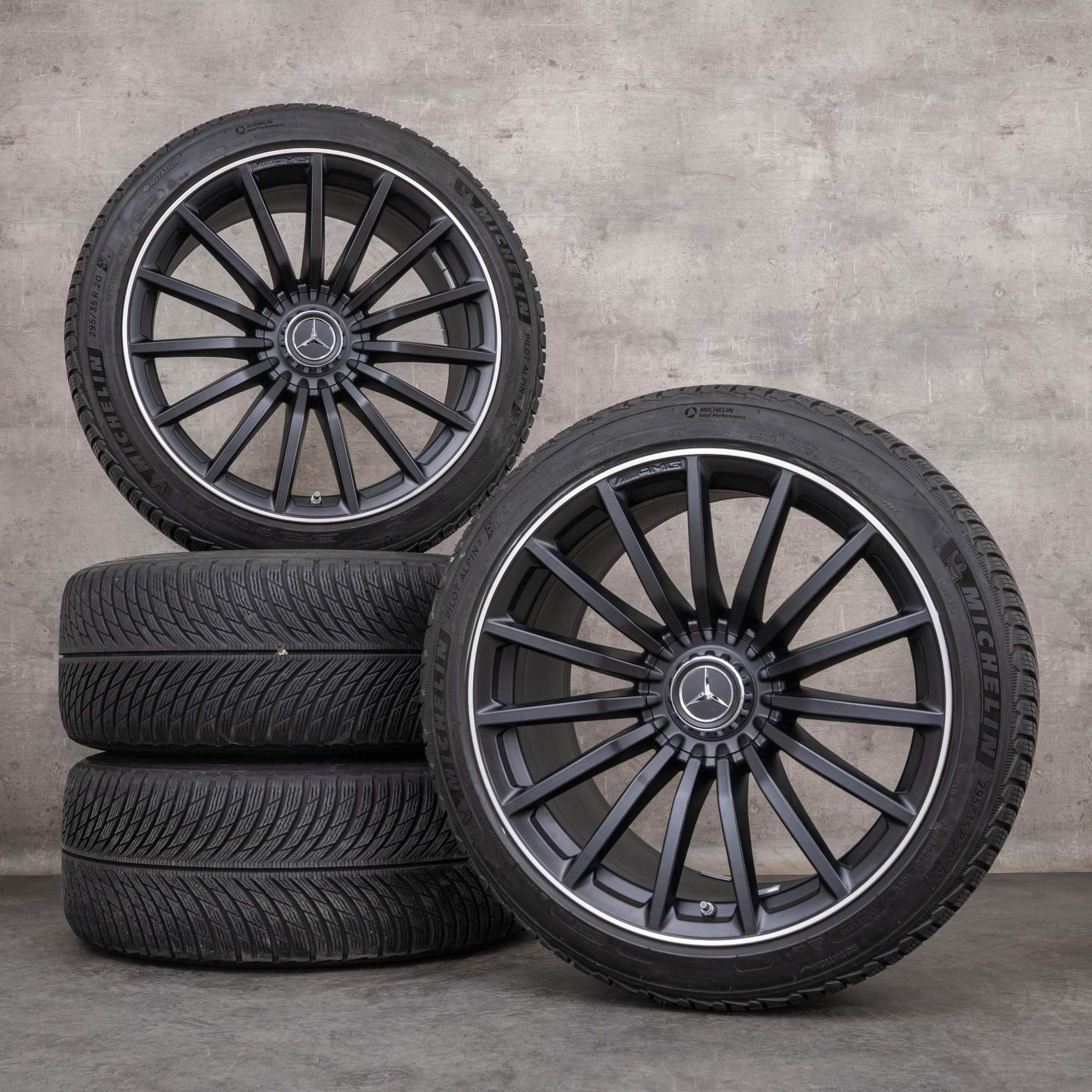 Alkuperäiset Mercedes Benz GT 43 53 63 & S 4Matic+ AMG talvirenkaat 20 tuuman X290 4-oviset vanteet A2904010600 A2904010700 musta matta kiillotettu