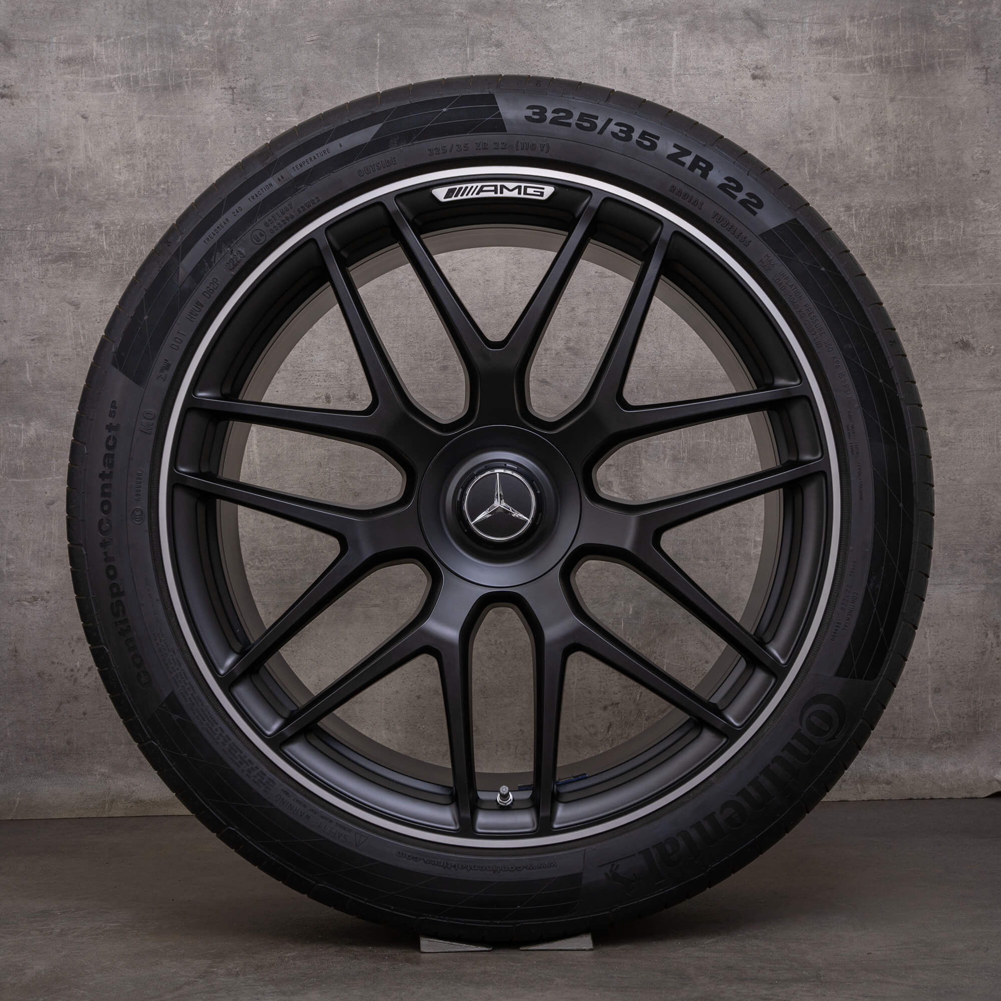 Original Mercedes Benz GLE 53 63 & S AMG Felgen 22 Zoll X167 C167 Hybrid A1674014400 A1674015701 Sommerräder schwarz matt glanzgedreht