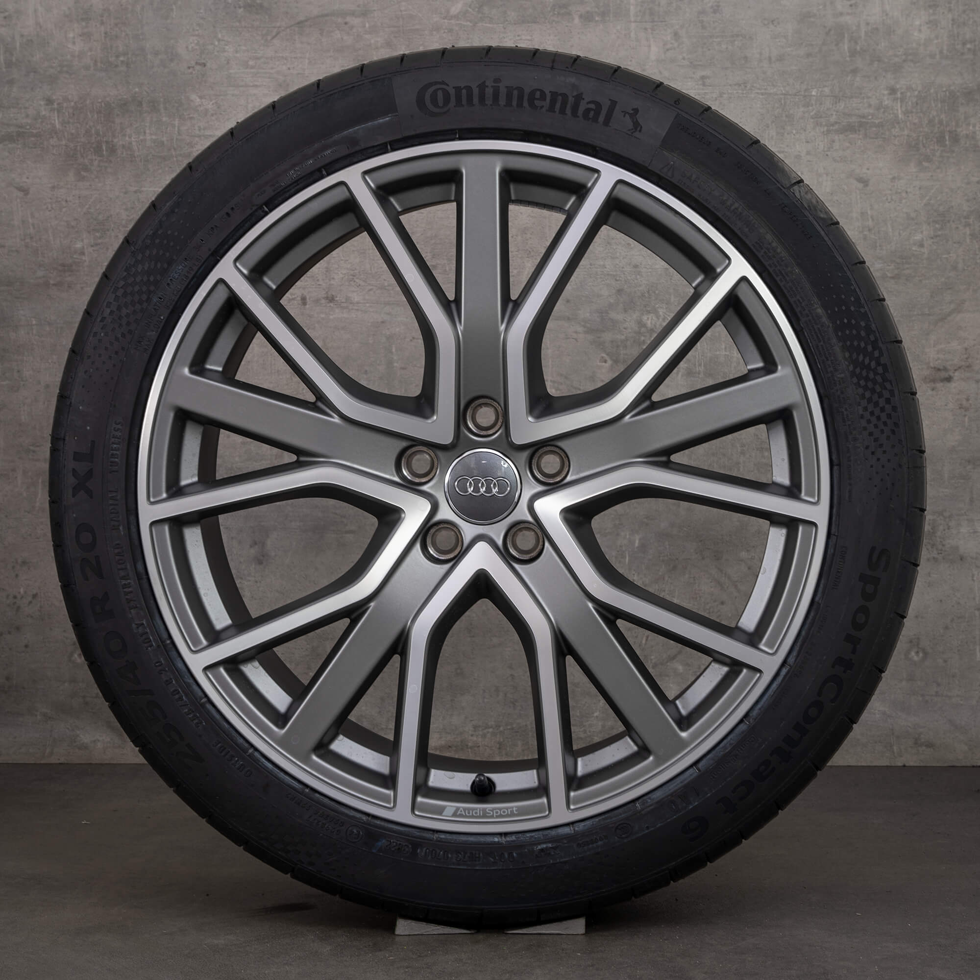 OEM Audi A6 S6 rims 20 inch 4K C8 summer wheels 4K0601025AB anthrzit glossy turned