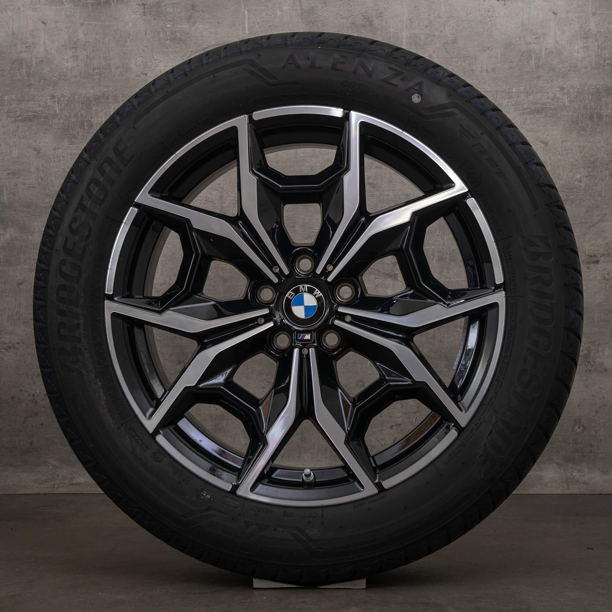 Orijinal BMW X3 X4 kış jantları 19 inç G01 G02 jantlar styling 887 M 7916263 siyah parlak tornalanmış