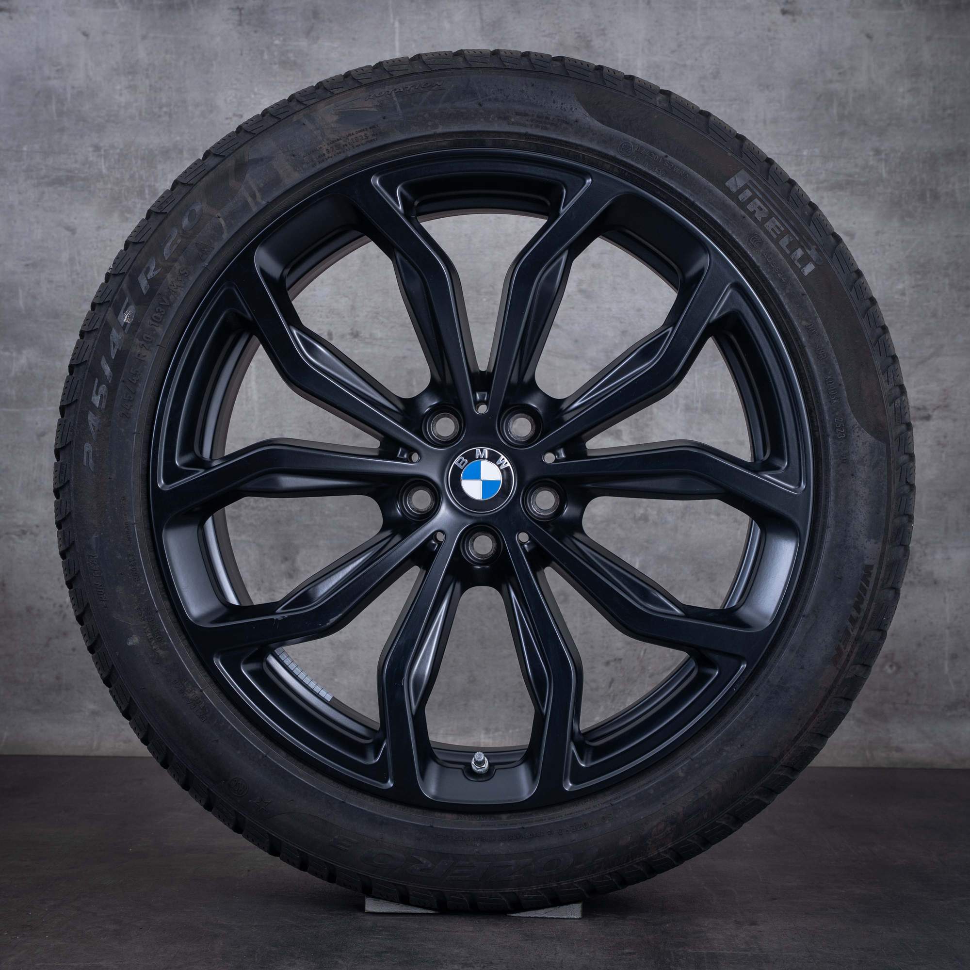 Pneus de inverno originais BMW X3 X4 de 20 polegadas G01 G02, estilo 695 6877329 6877330 preto mate