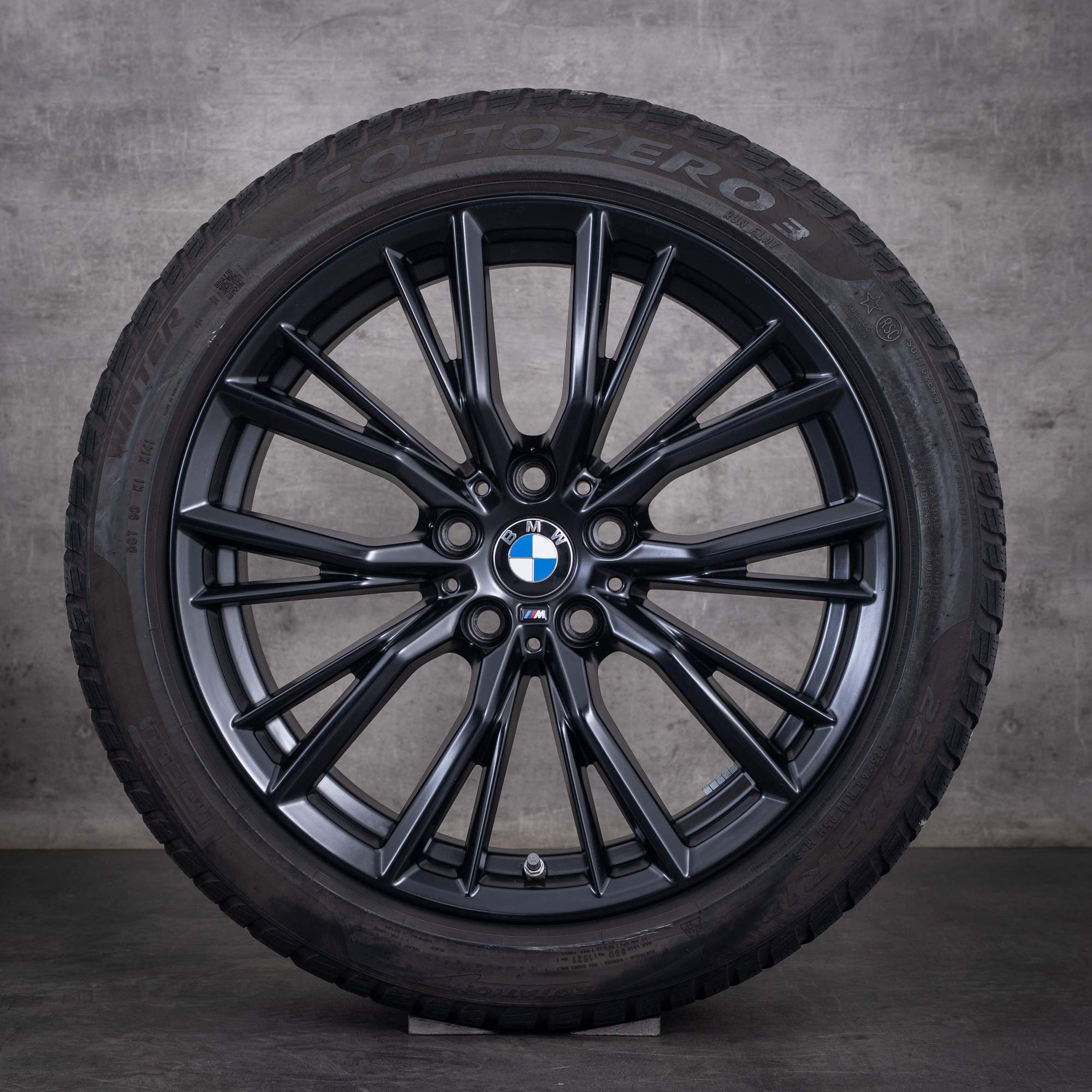Original BMW 3er Winterräder 18 Zoll G20 G21 Felgen Styling 796 M 6885305 schwarz matt