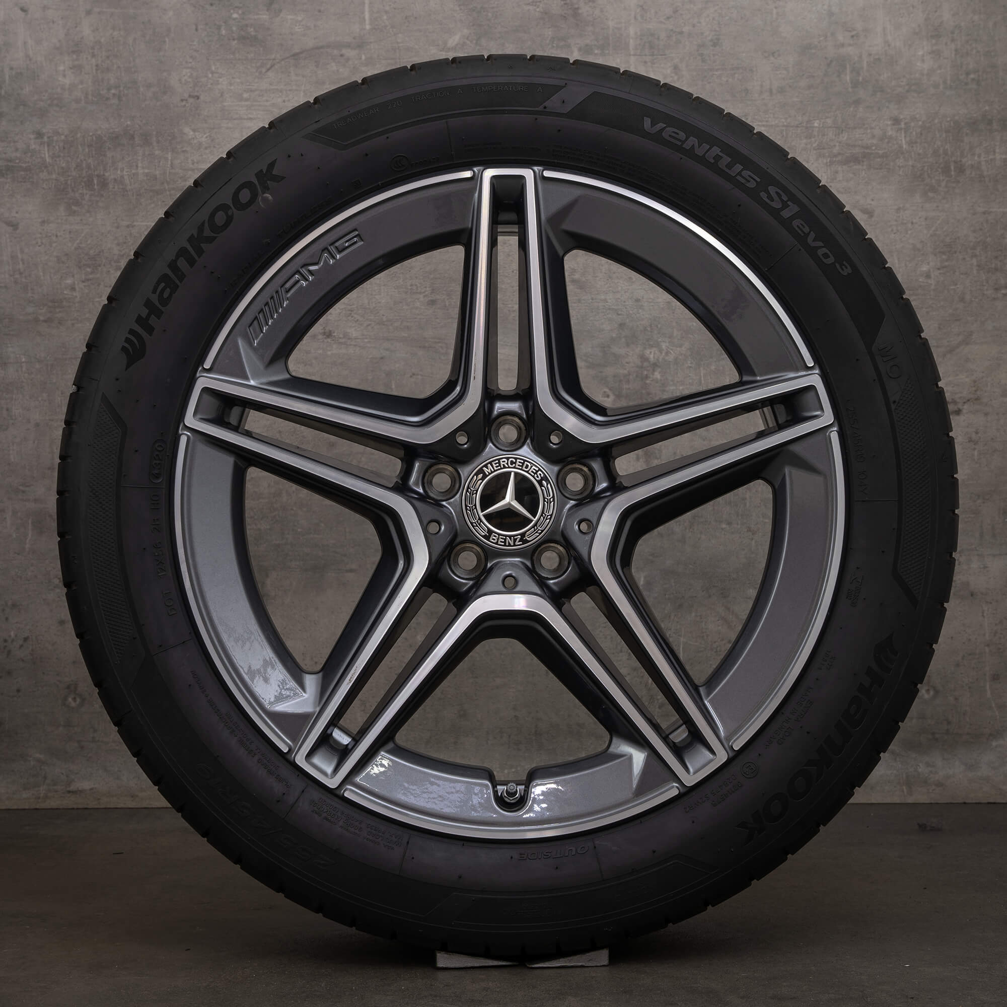 Alkuperäiset Mercedes Benz S-sarja AMG vanteet 19 tuuman W223 X223 V223 kesäpyörät A2234011300 A2234011400 himalajanharmaa kiillotettu