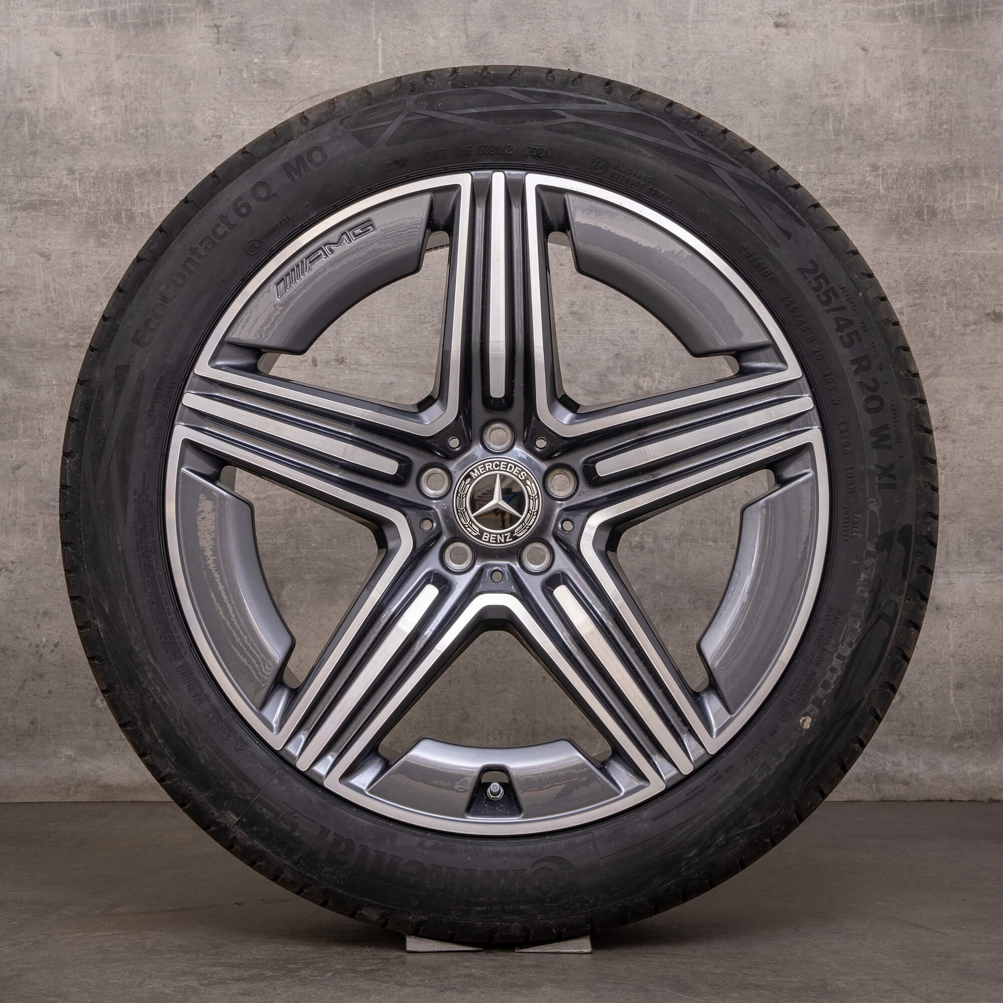 OEM Mercedes Benz GLC AMG rims 20 inch X254 C254 summer wheels A2544010600 A2544010700 himalaya gray glossy turned