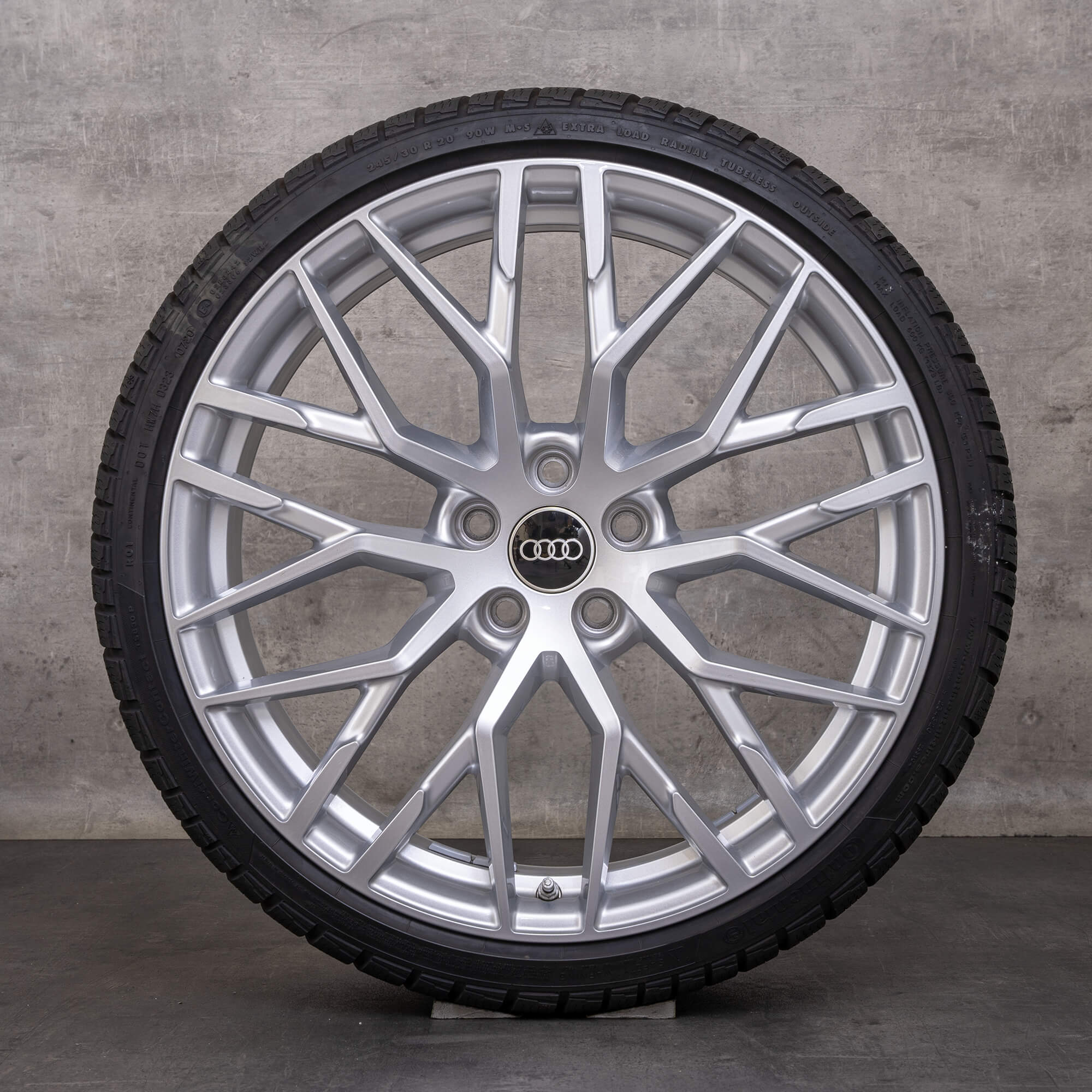 Original Audi R8 Winterräder 20 Zoll 4S Felgen 4S0601025G 4S0601025H silber glanz