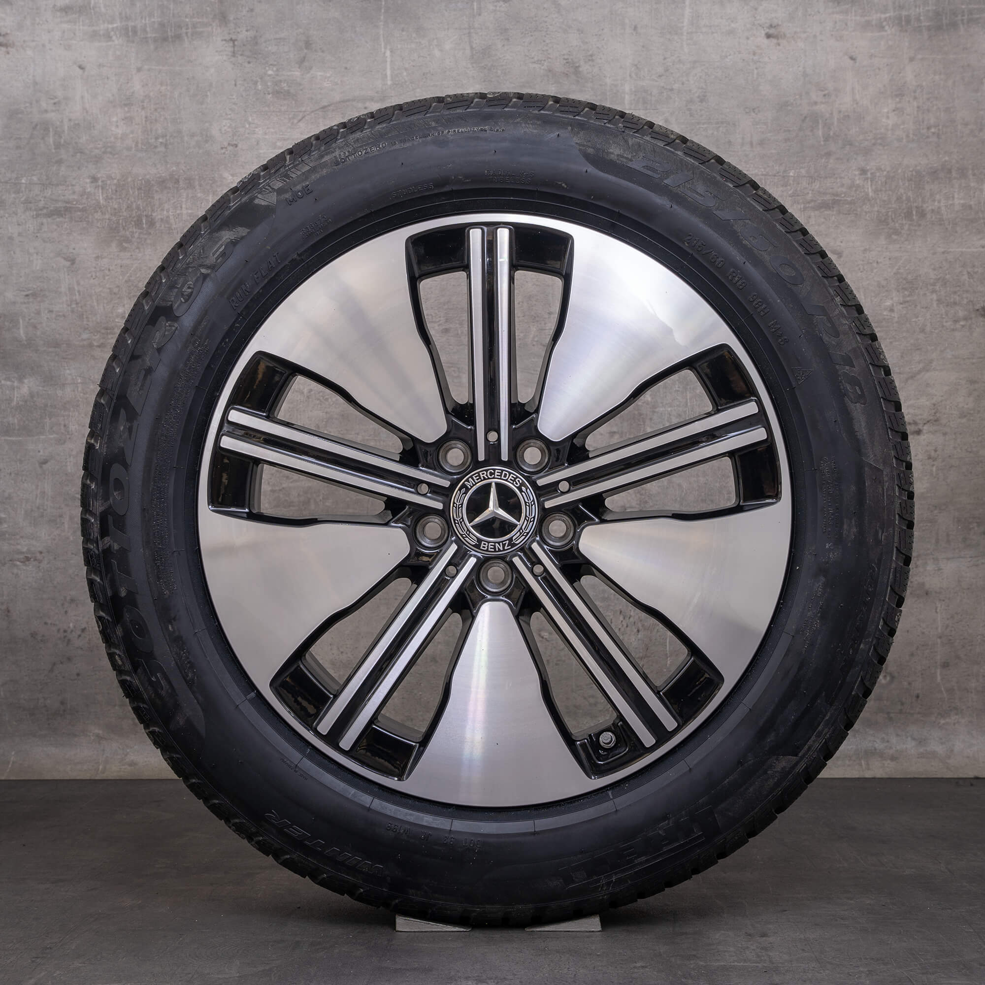 Originali Mercedes Benz EQA EQB cerchi invernali 18 pollici H243 X243 auto A2434011300 nero lucido tornito