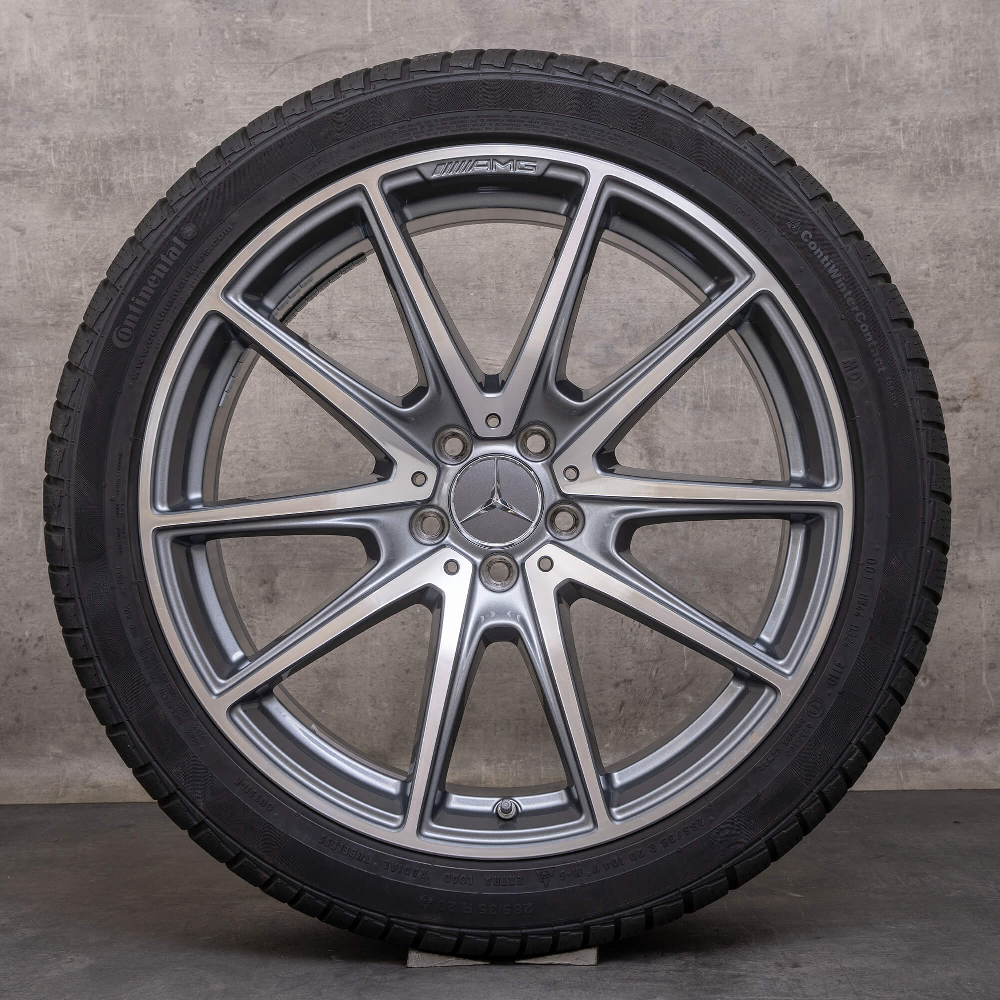 Orijinal Mercedes Benz S Class S63 S65 AMG kış jantları 20 inç W222 A217 C217 jantlar A2224014000 A2224014100 himalaya gri parlak tornalı