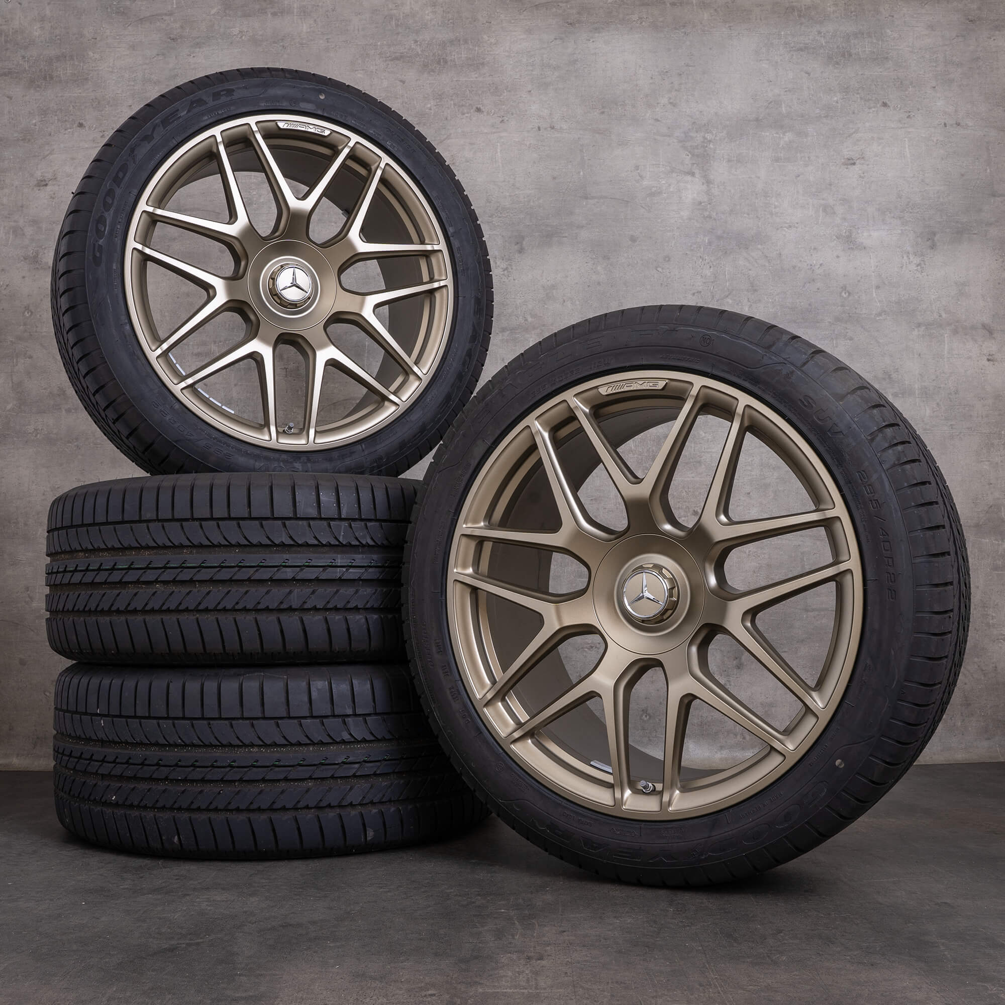 OEM Mercedes Benz G-Class G63 AMG winter wheels 22 inch W465 W463A Rims A4634012000 Stronger than time techgold