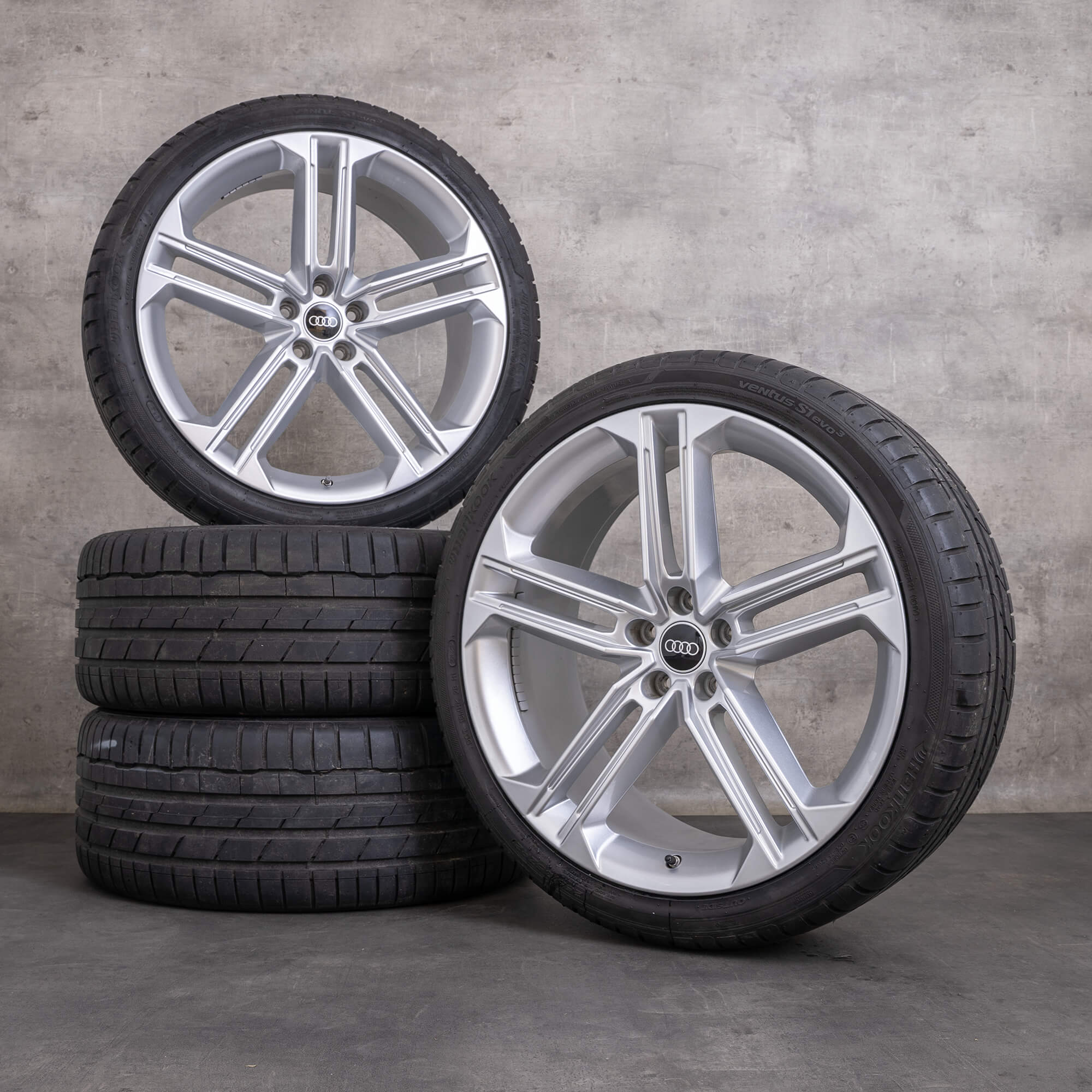 Originální alu kola Audi A8 S8 21" 4N D5 letni 4N0601025F S-Design stříbrná