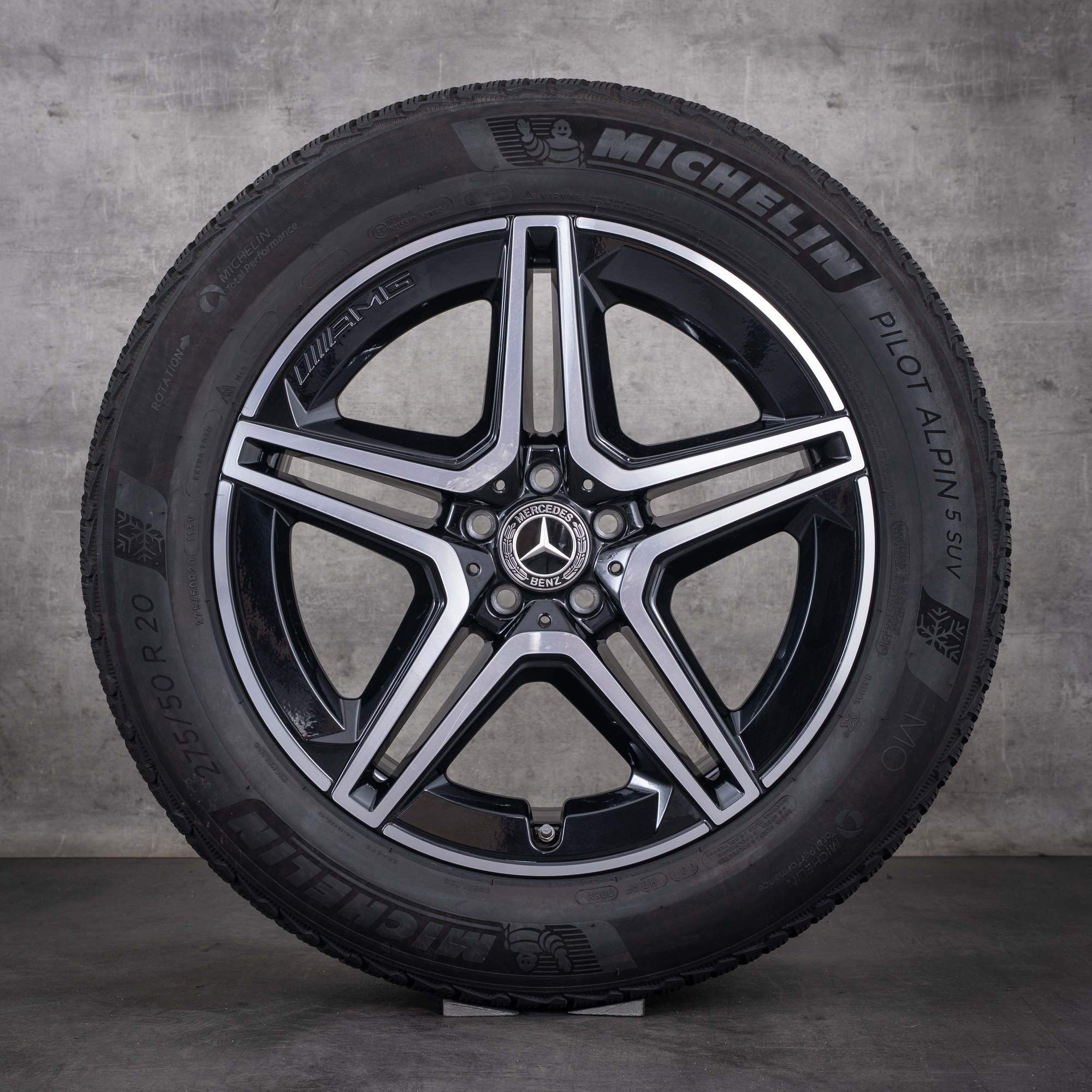 Oryginalne koła zimowe do Mercedes-Benz GLE & 53 AMG 20 cali felgi X167 C167 A1674013200 A1674013300 czarne w stylu diamond cut