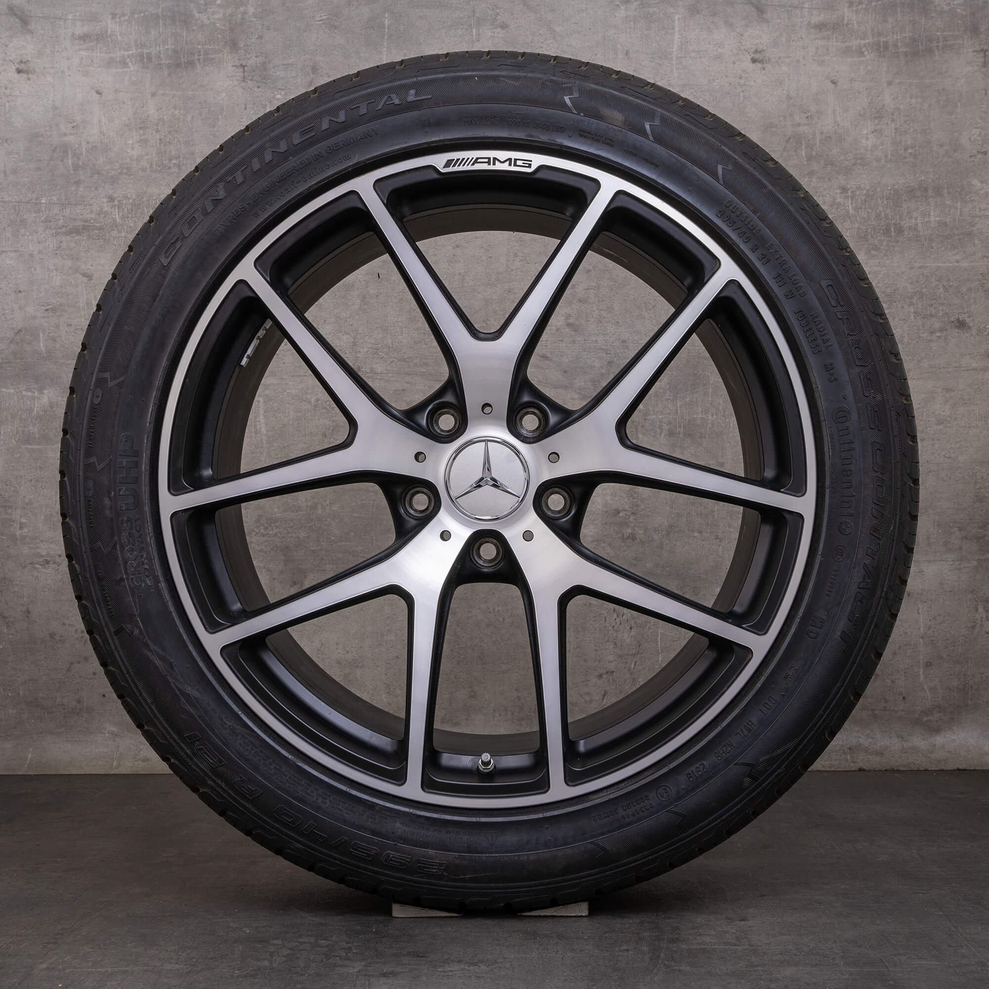 Ruedas de invierno originales Mercedes-Benz Clase G AMG 21 pulgadas W463 63 65, modelo A4634010400, negro mate pulido a alto brillo