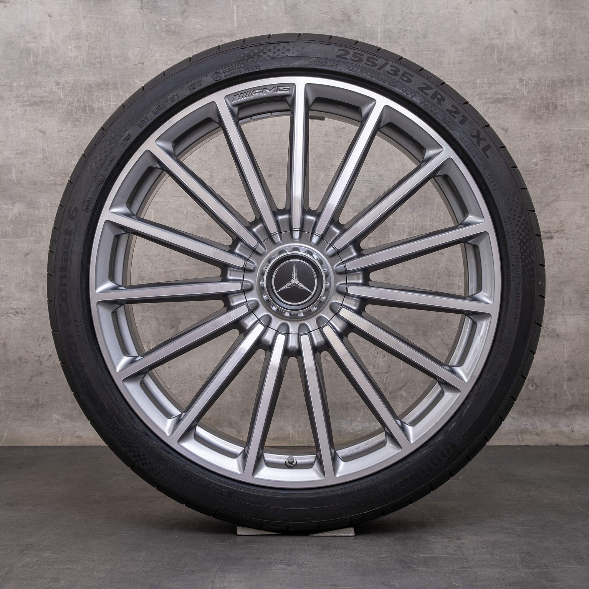 Alkuperäiset Mercedes Benz GLA GLB 35 45 AMG vanteet 21 tuuman X247 H247 kesäpyörät A2474012200 himalajanharmaa kiillotettu